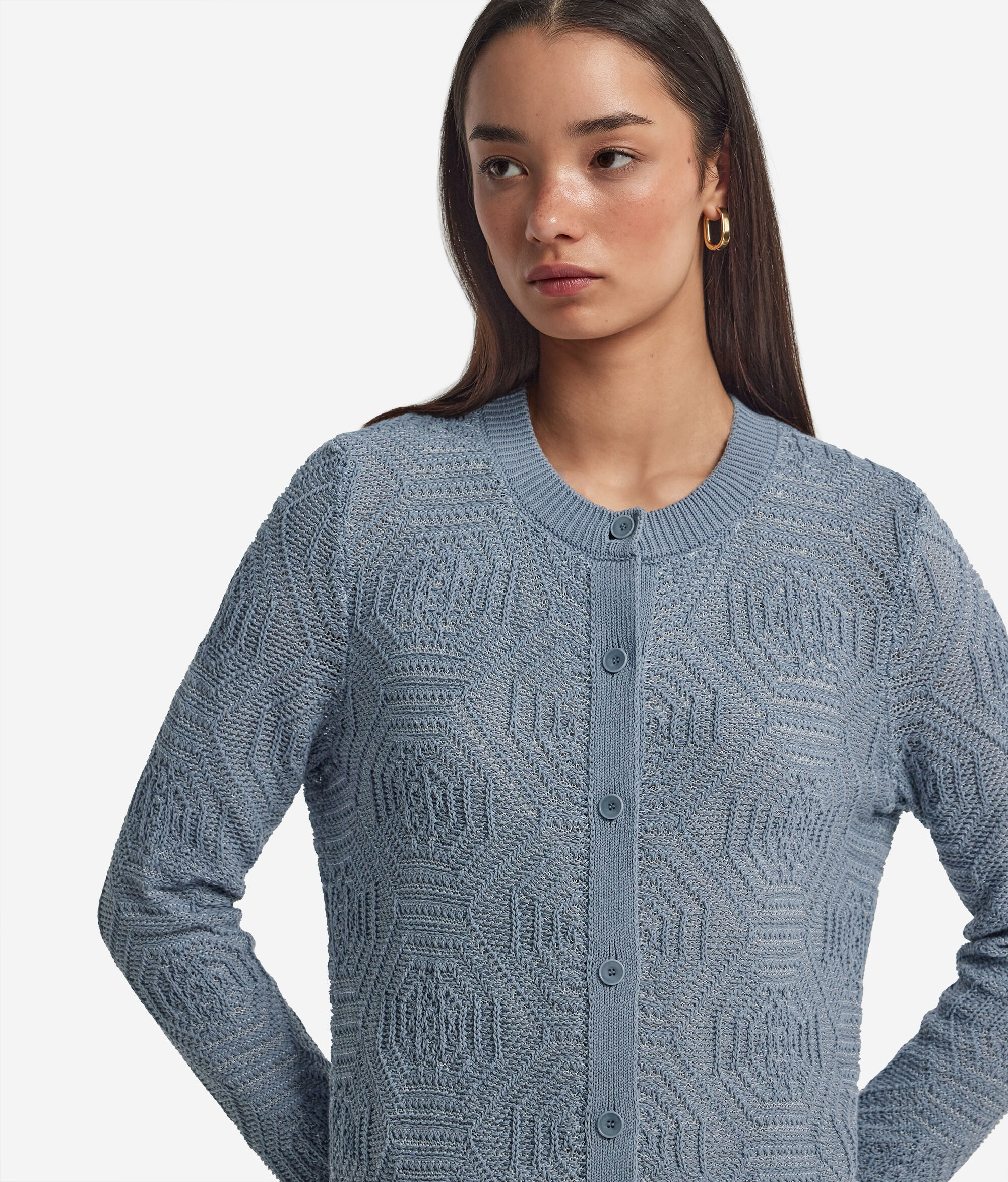 Cardigan mit geometrischem Design