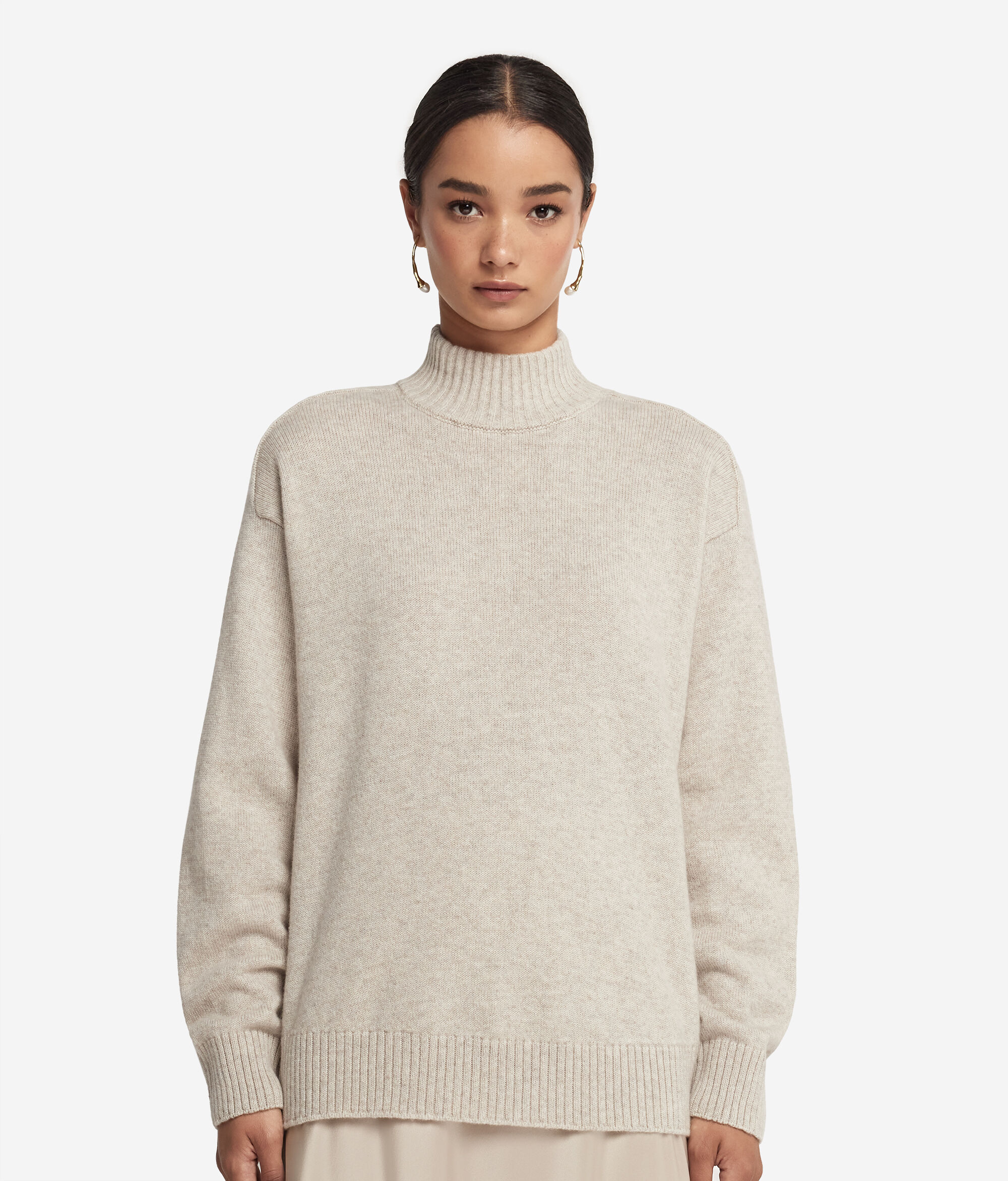 Jersei amb coll perkins i espatlla martell de Cashmere Ultrasoft