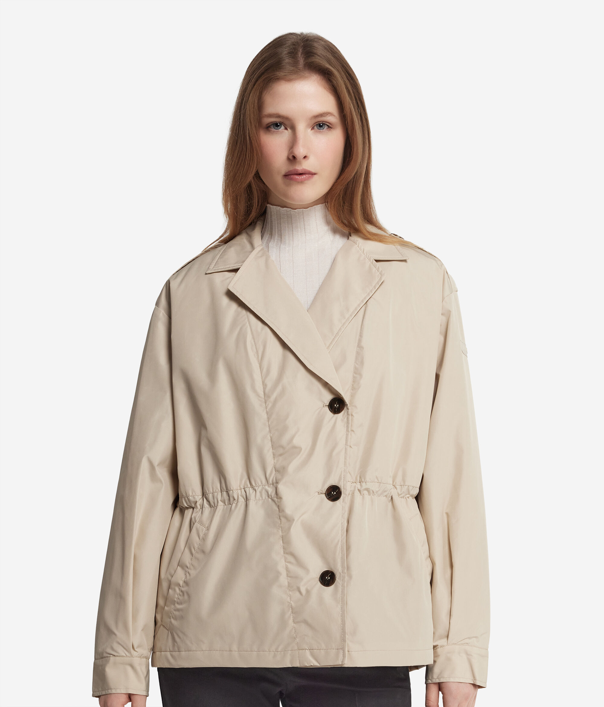 Gavardina curta amb interior de Cashmere