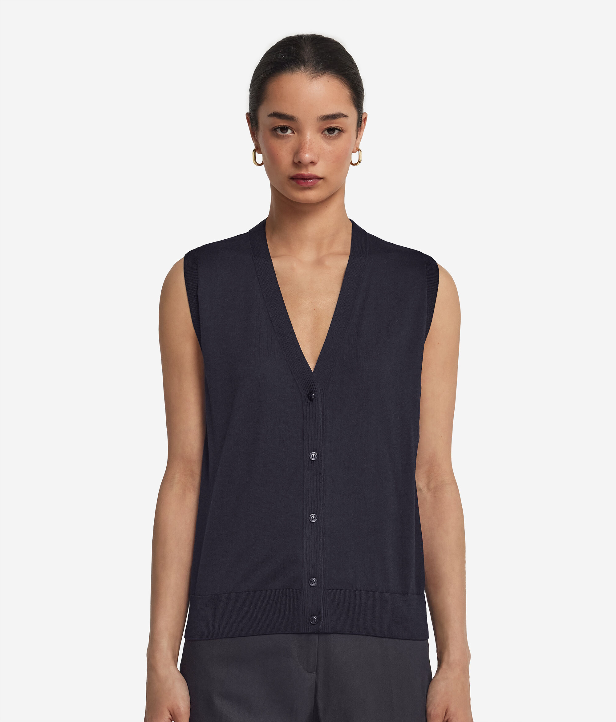 Gilet in Seta Cotone