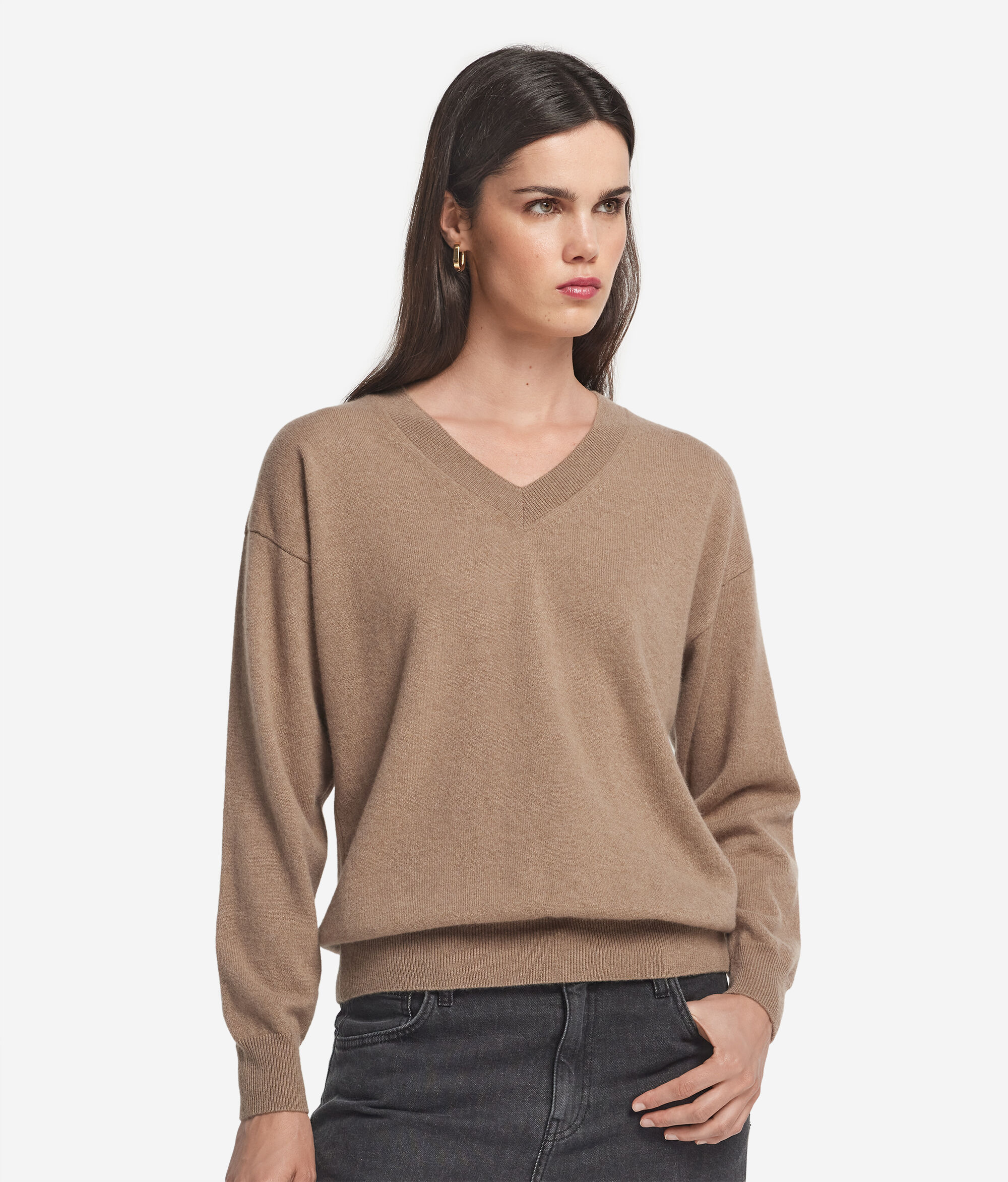 Camisola com Decote em V de Ultrasoft Cashmere
