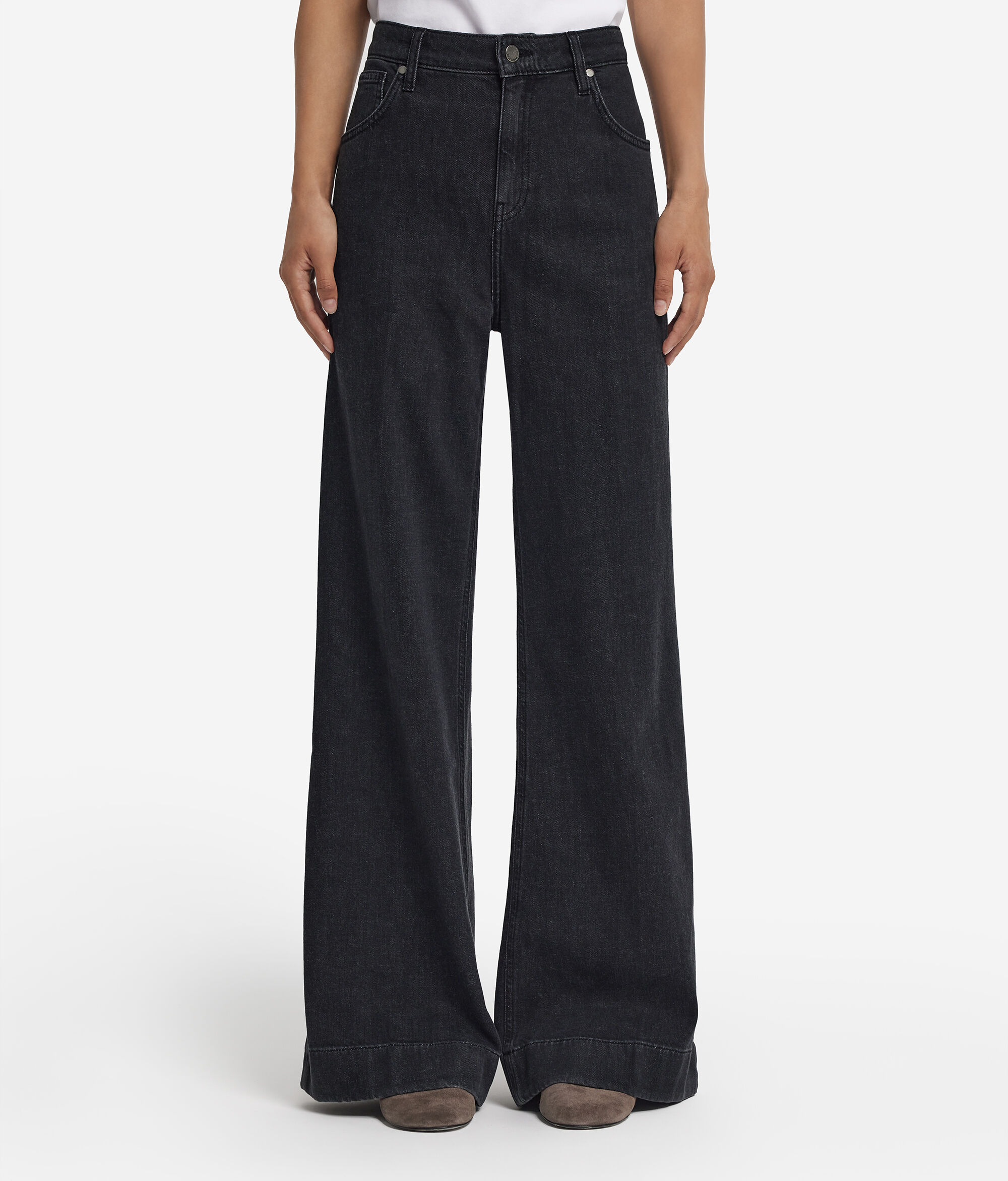 Cashmere Denim Flare Trousers
