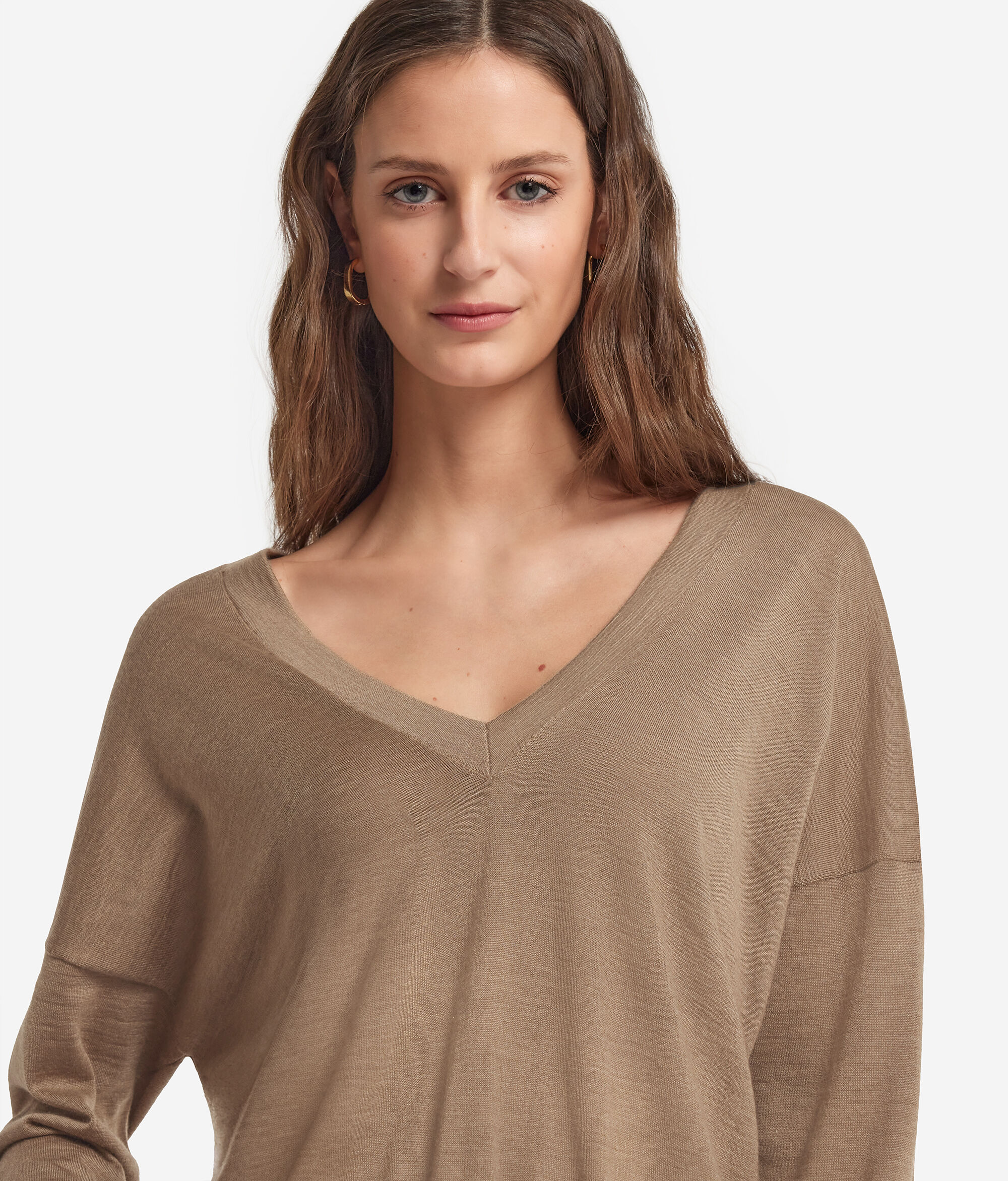 Pullover mit doppeltem V-Ausschnitt aus Kaschmir Ultrafine