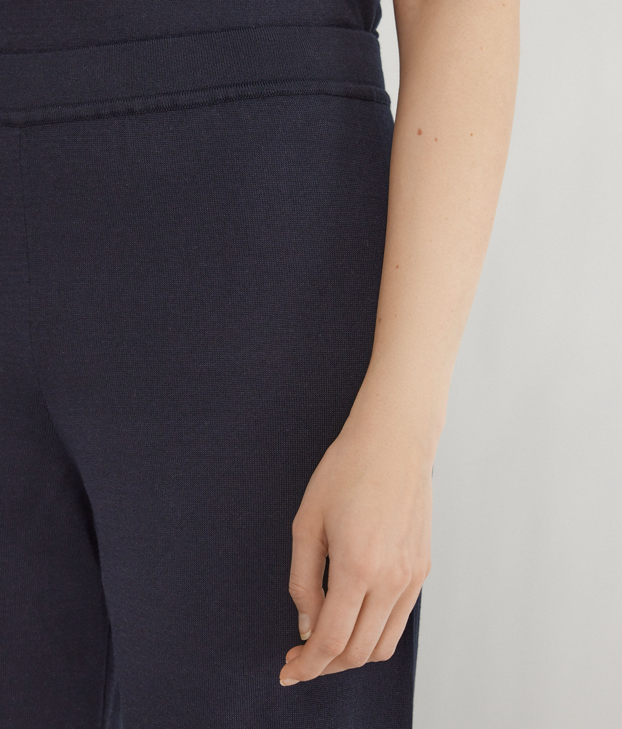 Silk and Cotton Palazzo Trousers