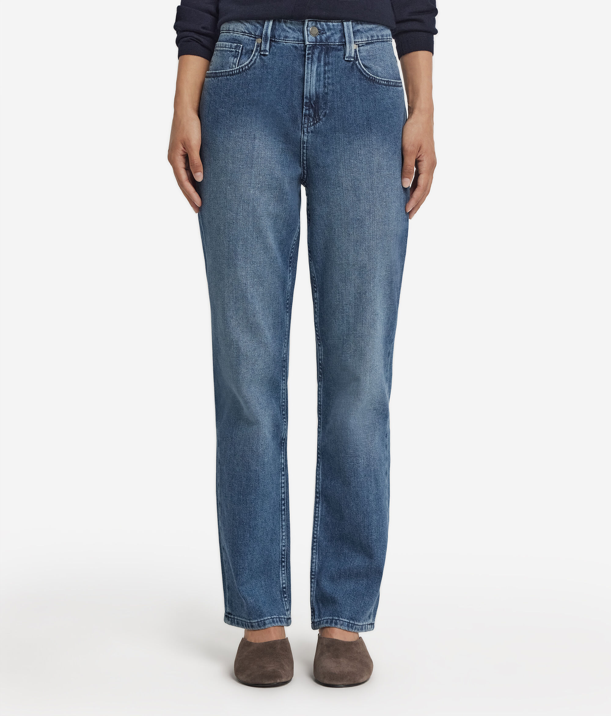 Cashmere and Denim Trousers