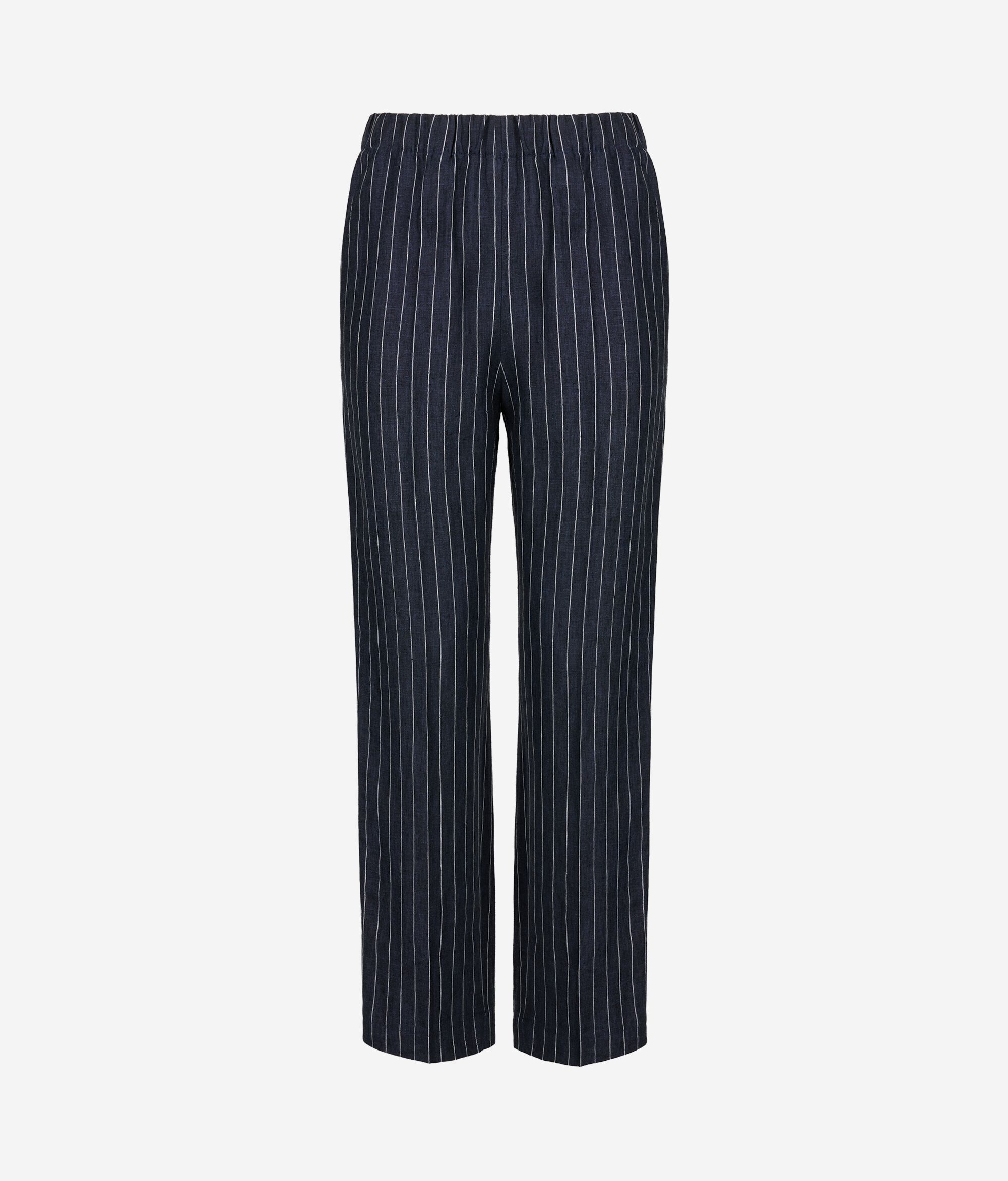 Nadelstreifenhose aus Leinen