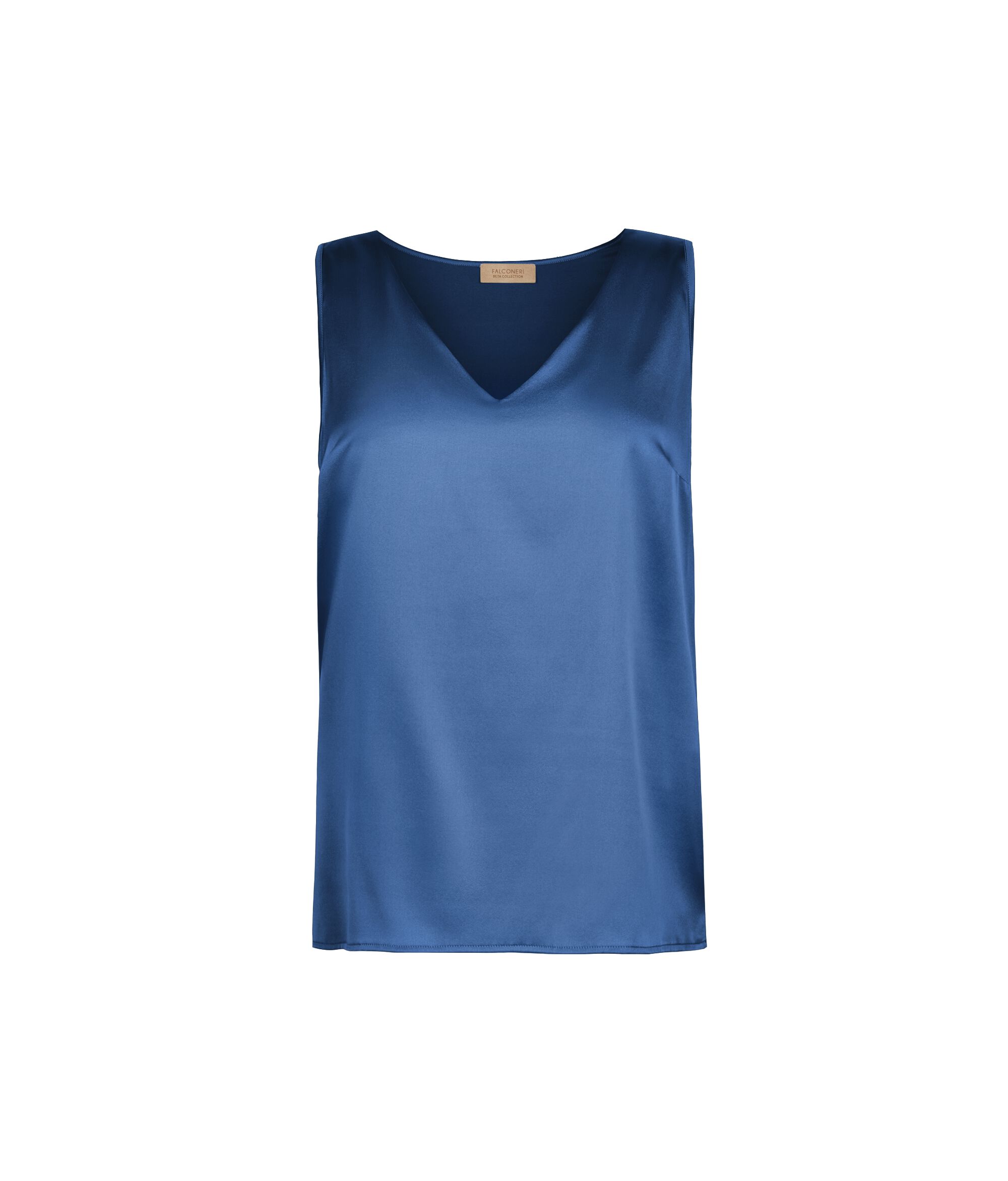 Seiden-Tanktop mit V-Ausschnitt