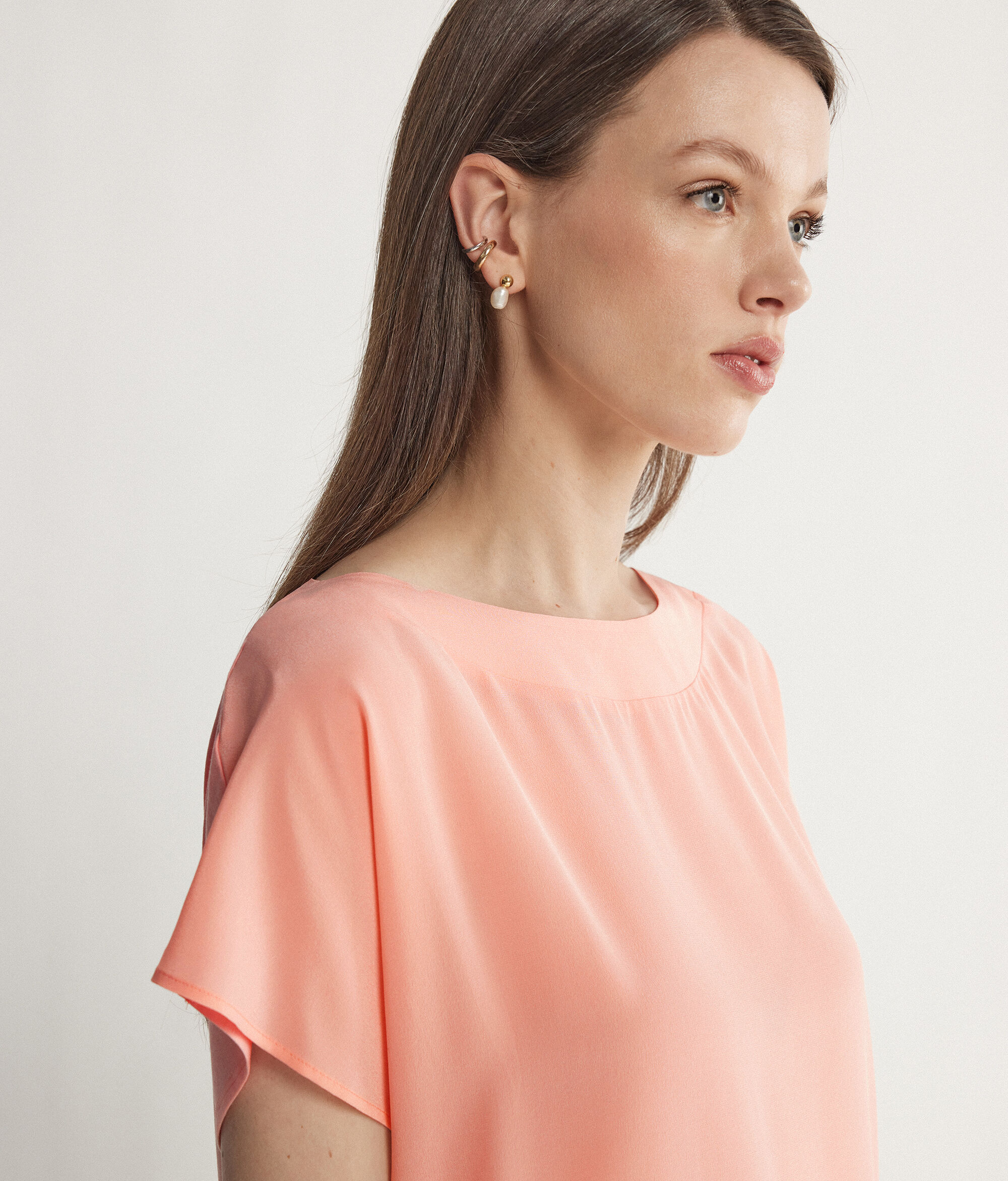 Silk and Modal Boat-Neck T-Shirt
