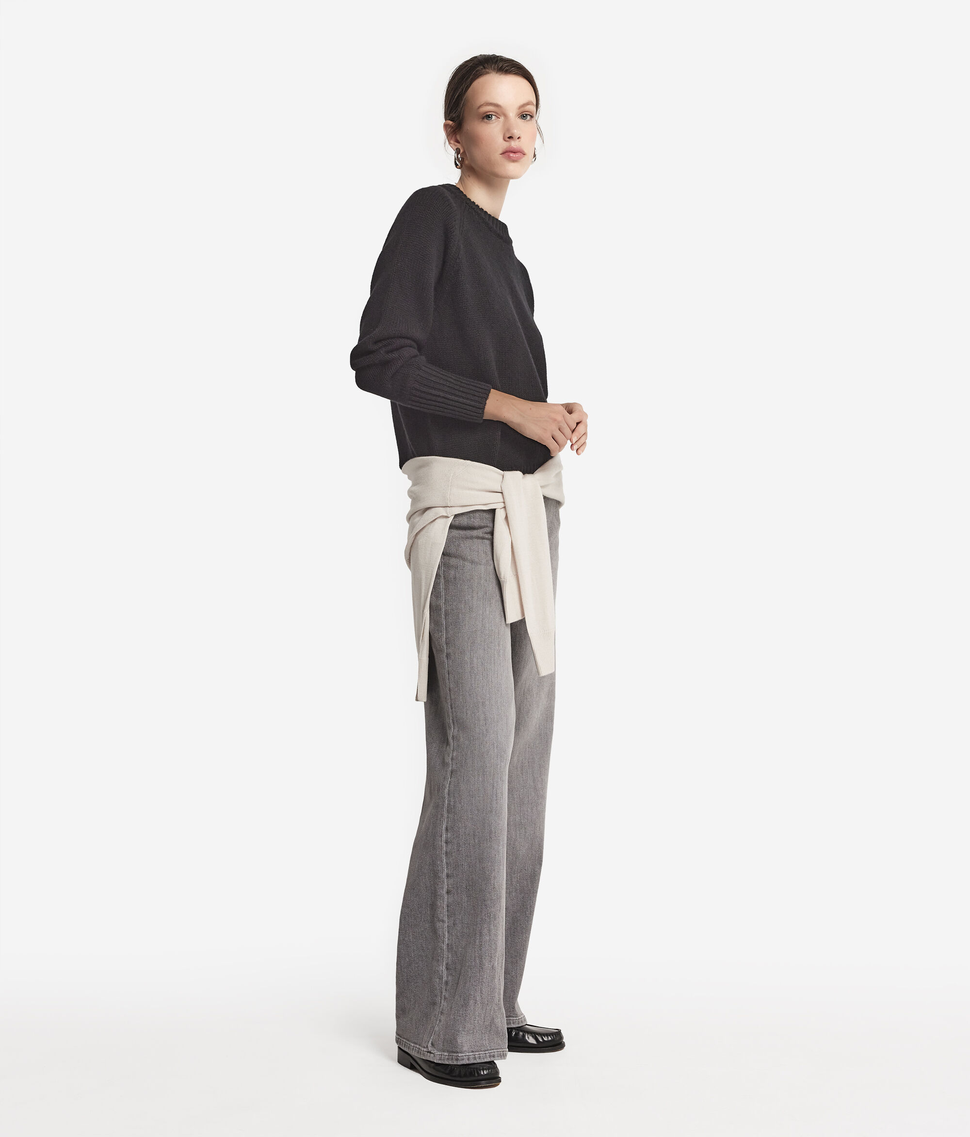 Round-Neck Cashmere Tricot Jumper