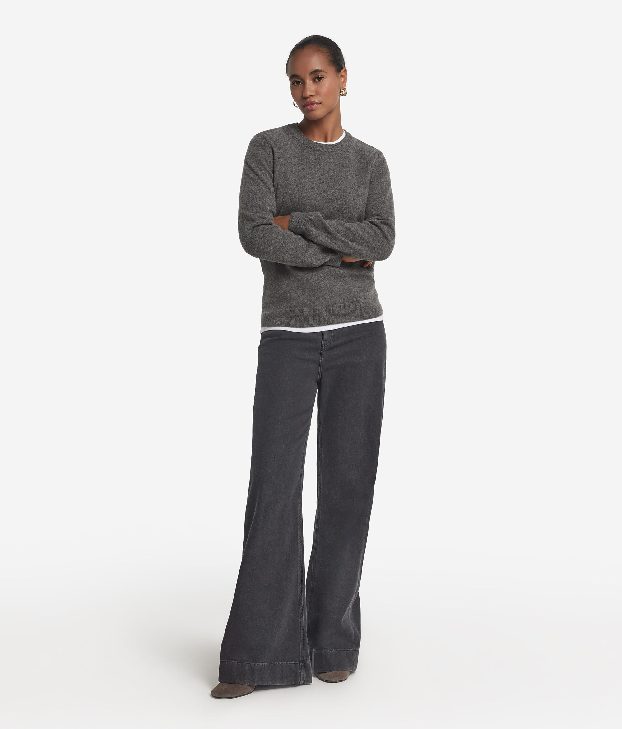 Ultrasoft Cashmere Long Sleeved Crewneck Sweater