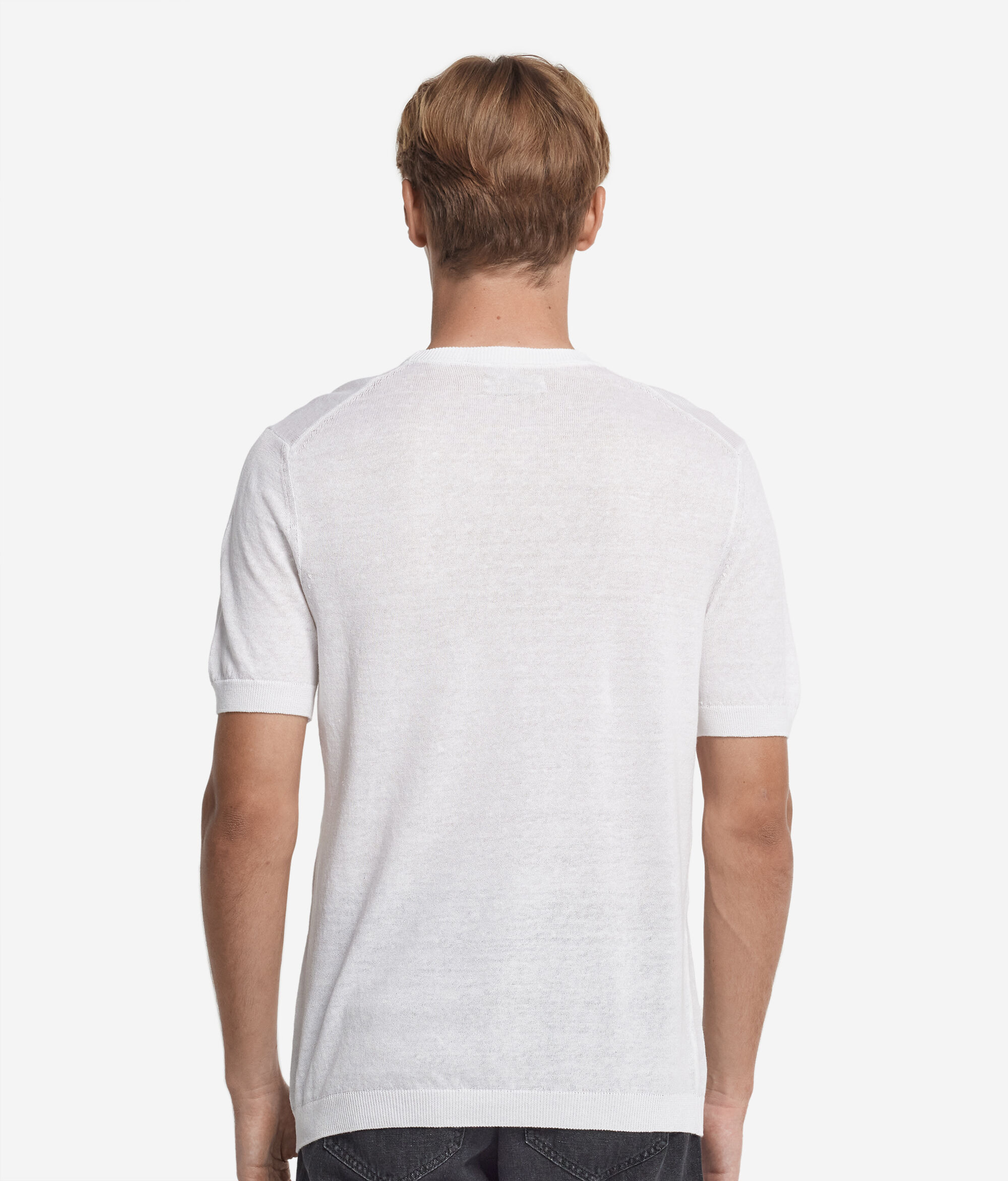 T-shirt από Λινό και Βαμβάκι