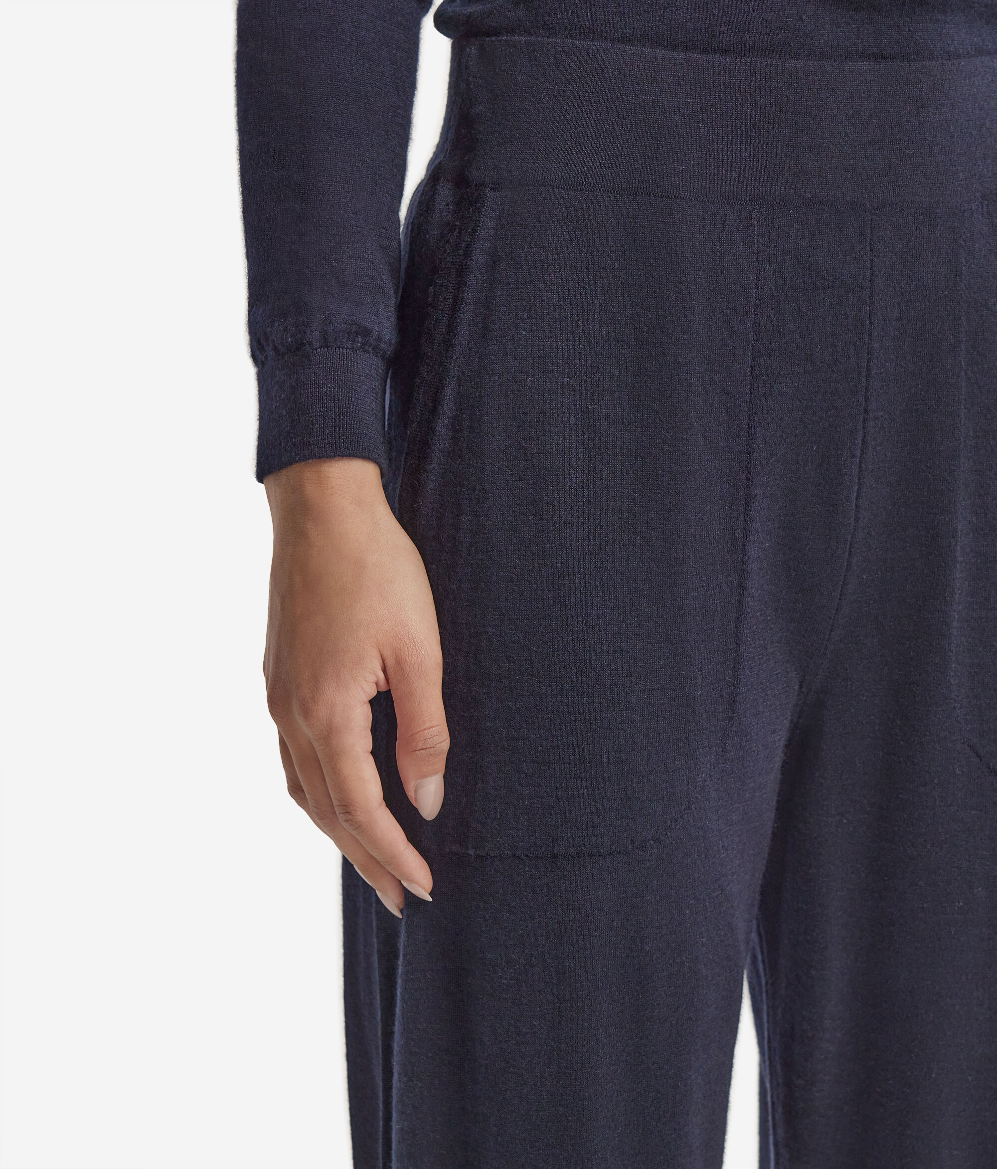 Ultrafine Cashmere Cuffed Pants