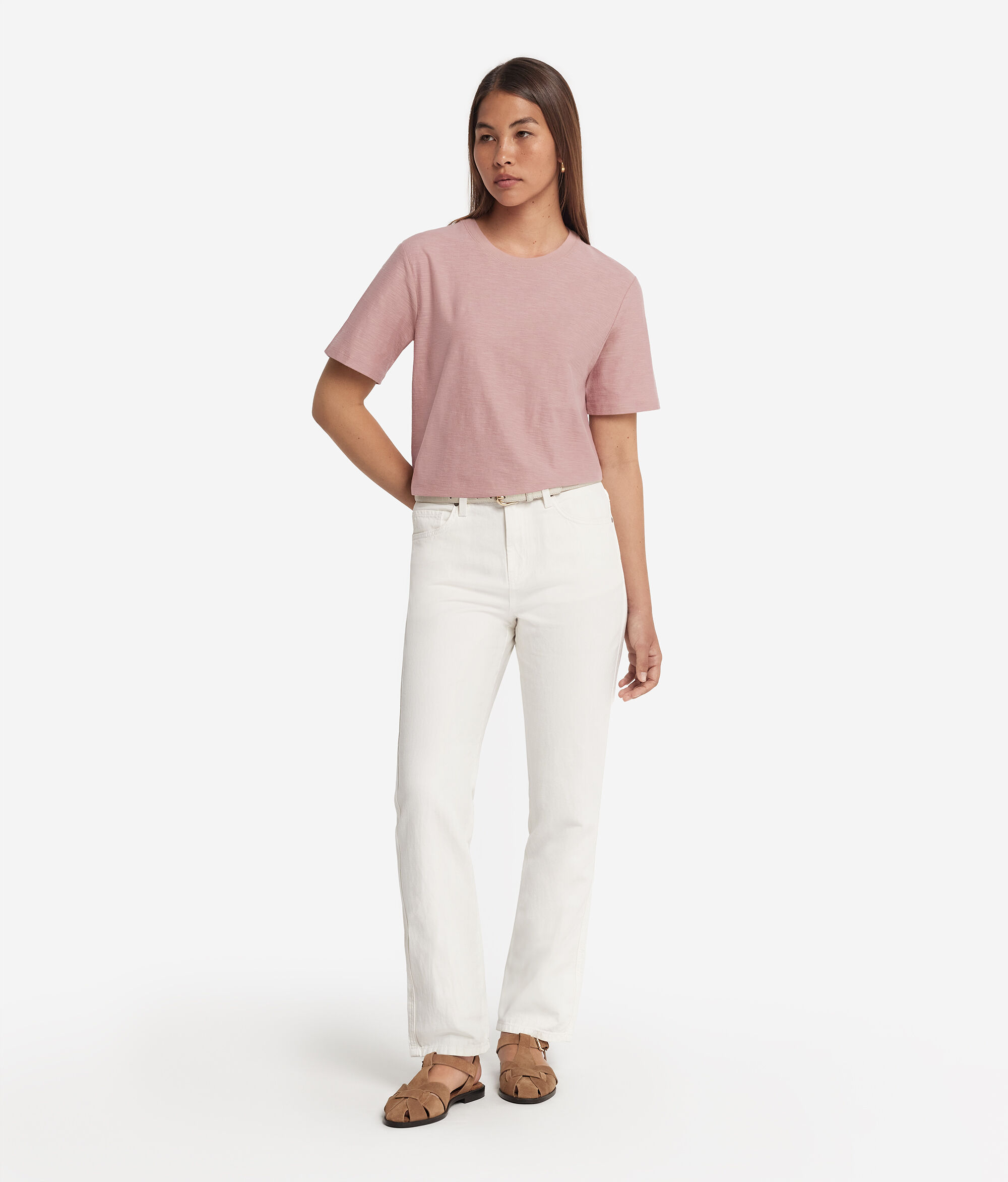Short-Sleeved Round-Neck Cotton T-Shirt