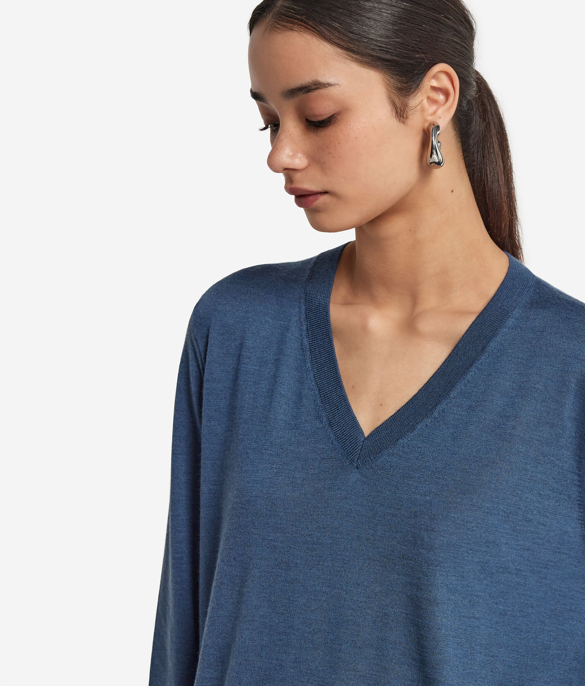 Pullover mit V-Ausschnitt aus Kaschmir Ultrafine