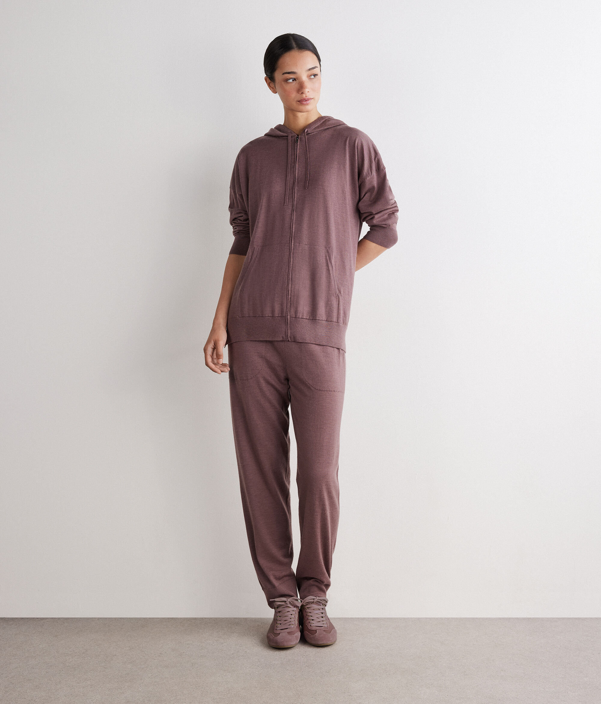 Ultrafine Cashmere Trousers with Cuffed Ankles