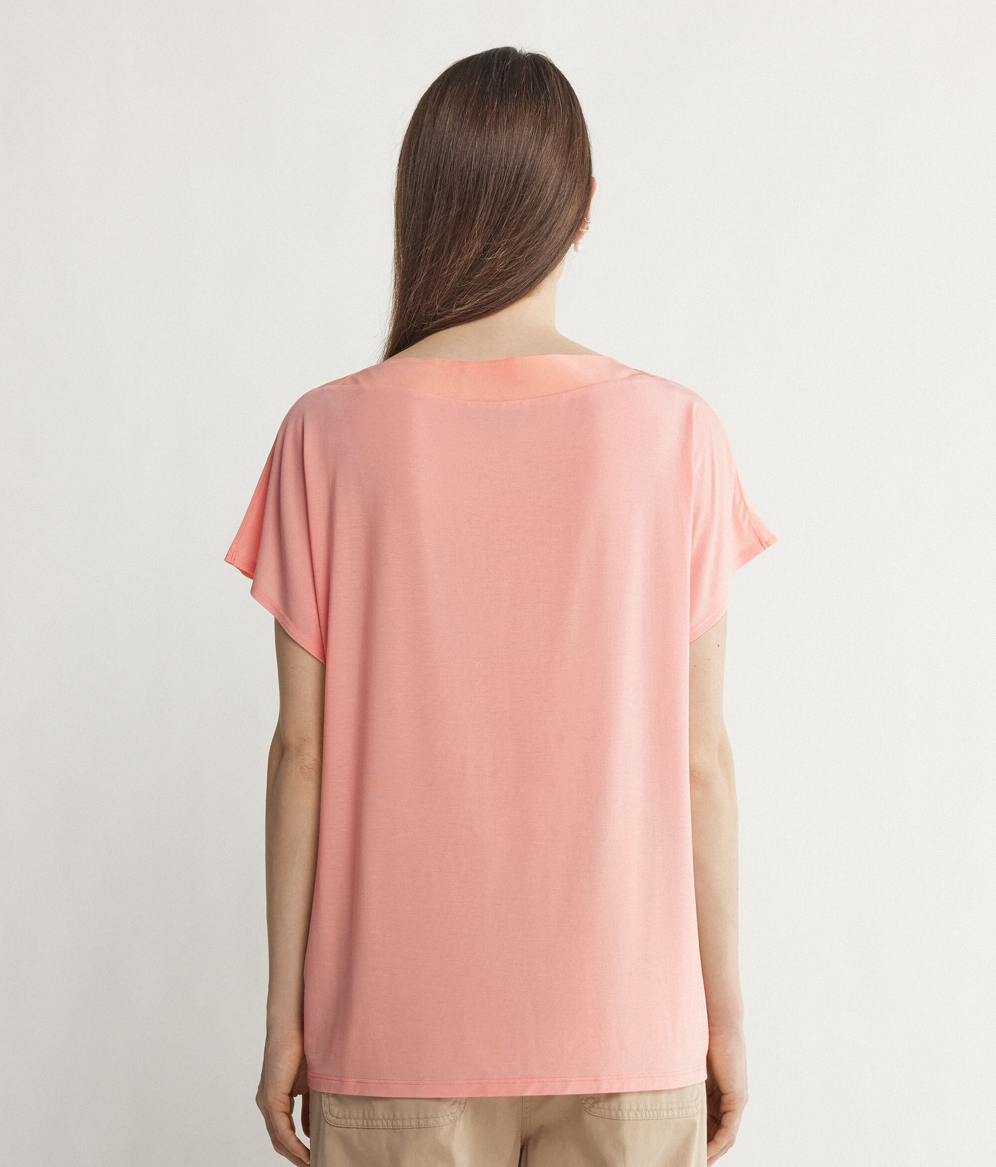 Silk and Modal Boat-Neck T-Shirt