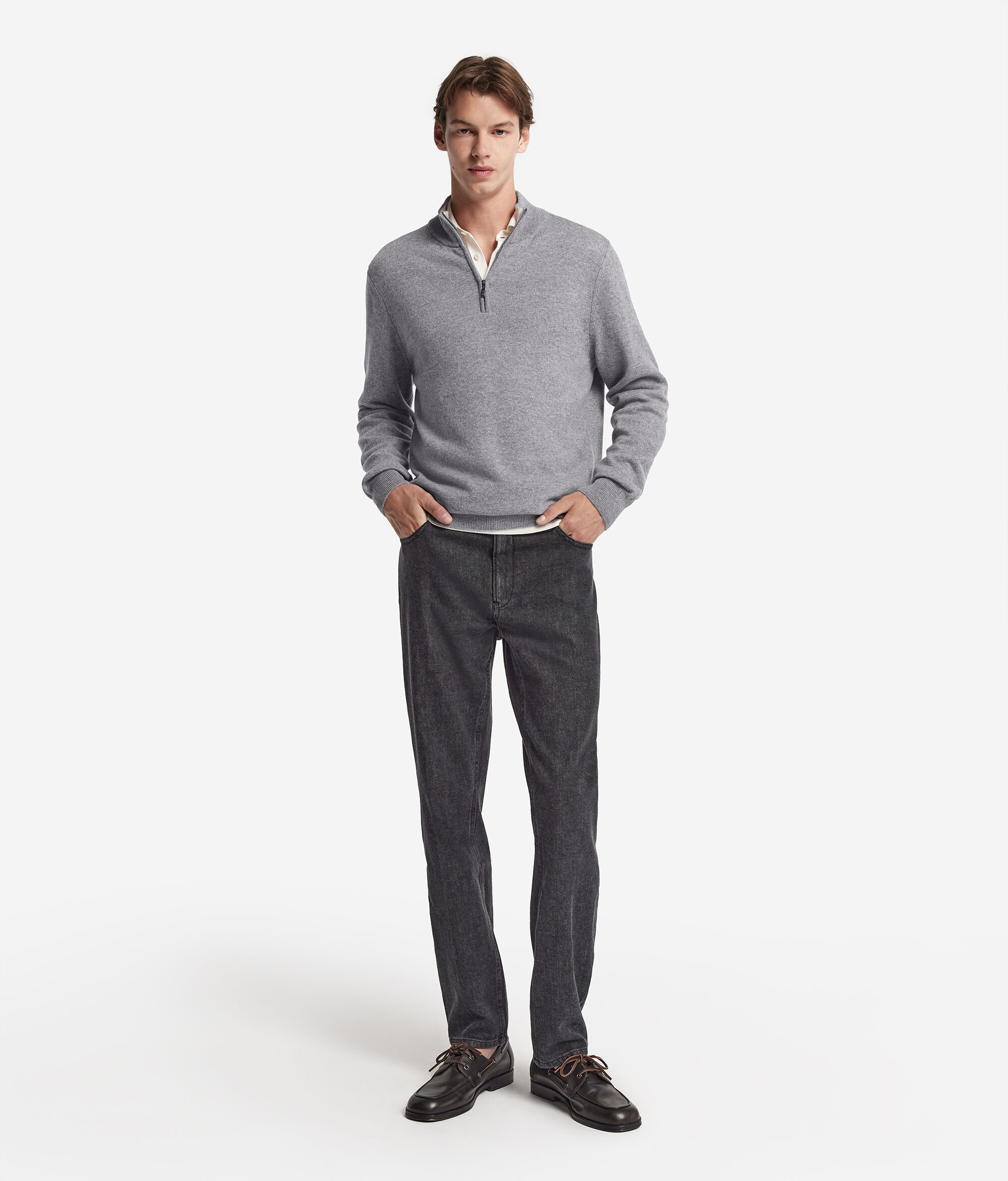 Jersey de hombre con cremallera en Cashmere Ultrasoft