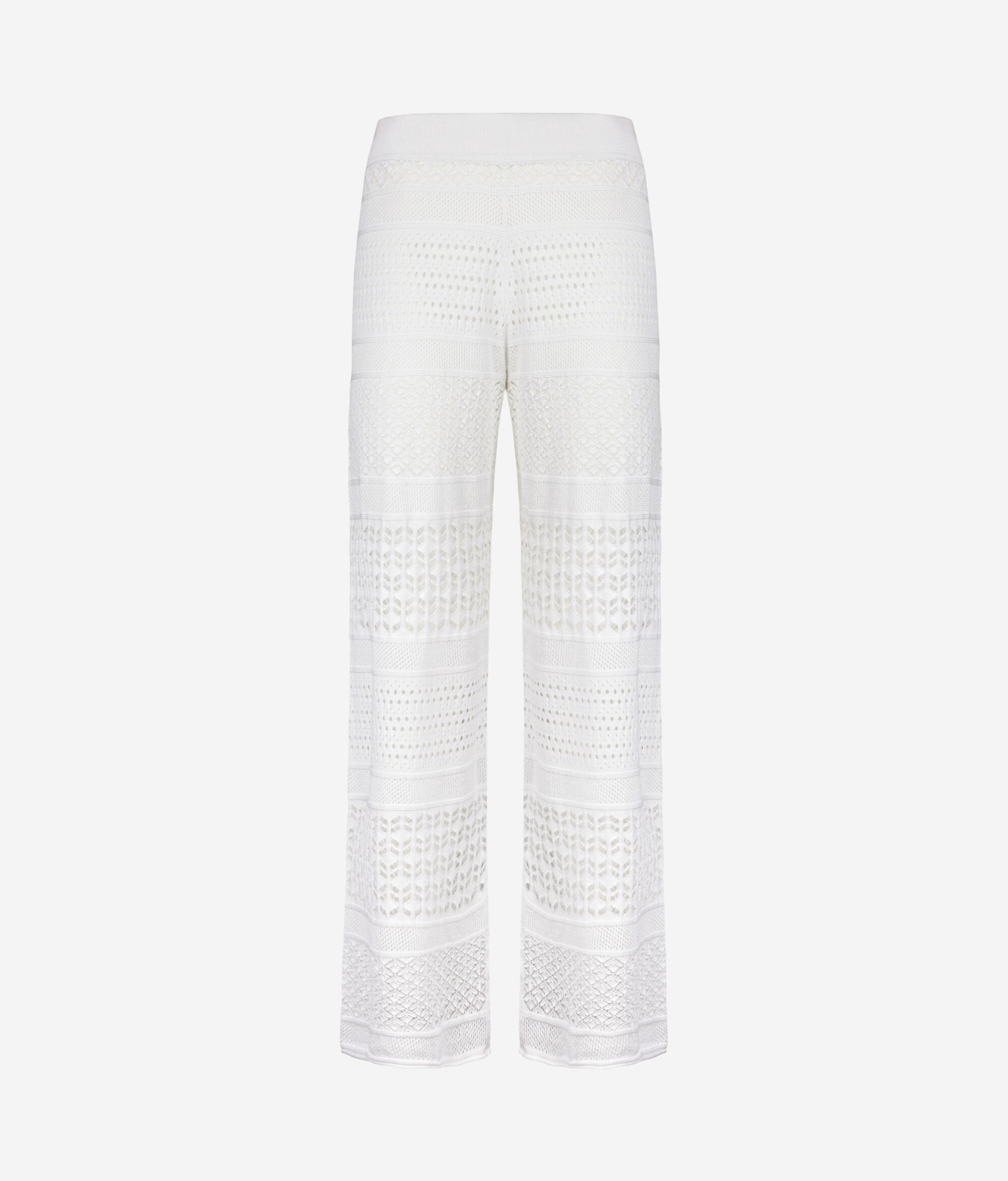Pantalon en coton effet crochet