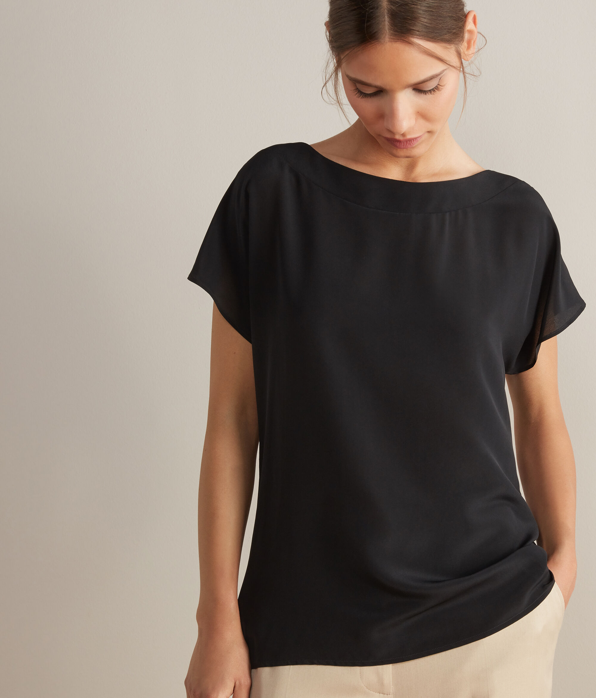 U-Boot-T-Shirt aus Seide und Modal
