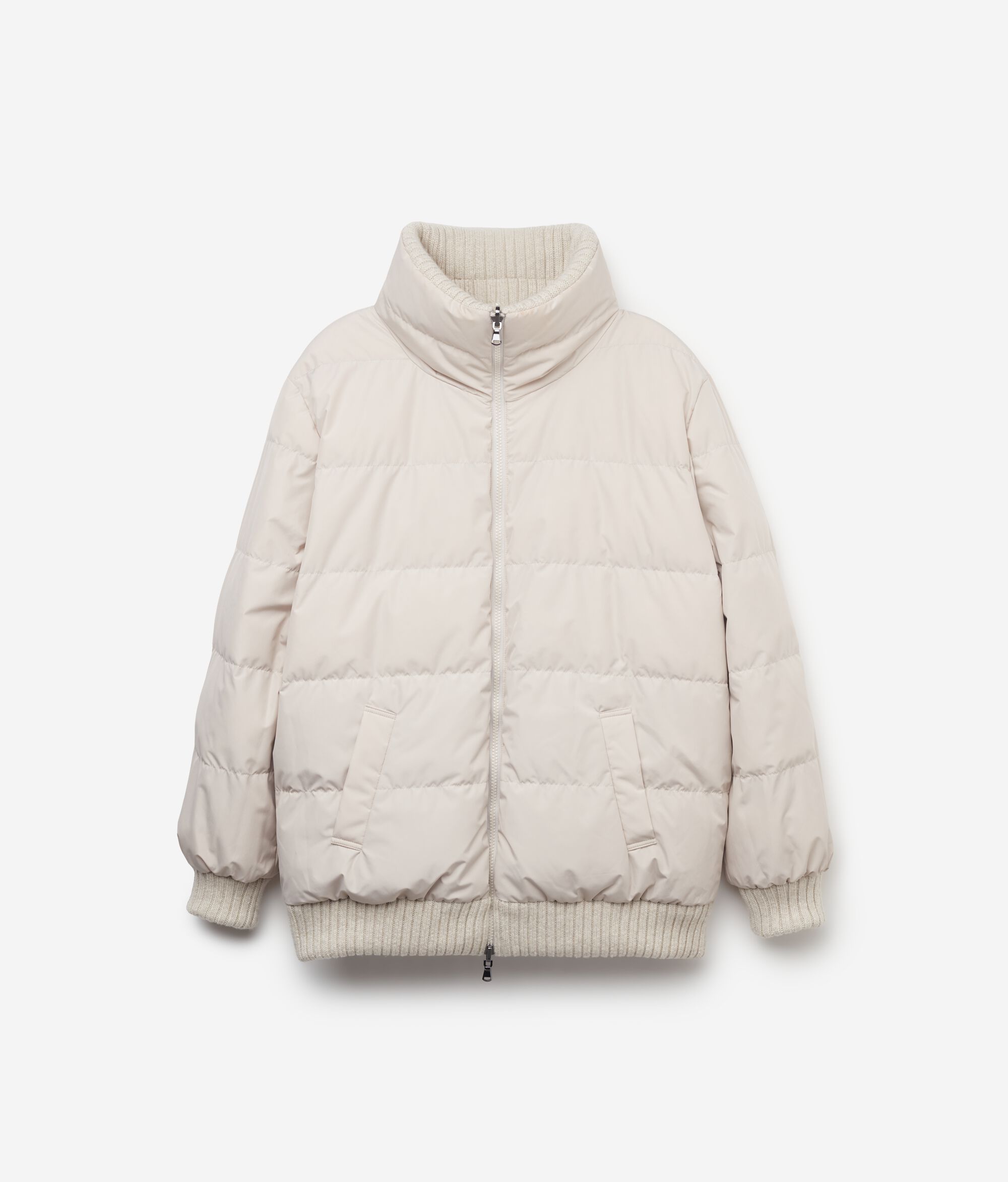 Cashmere Tricot Reversible Down Jacket