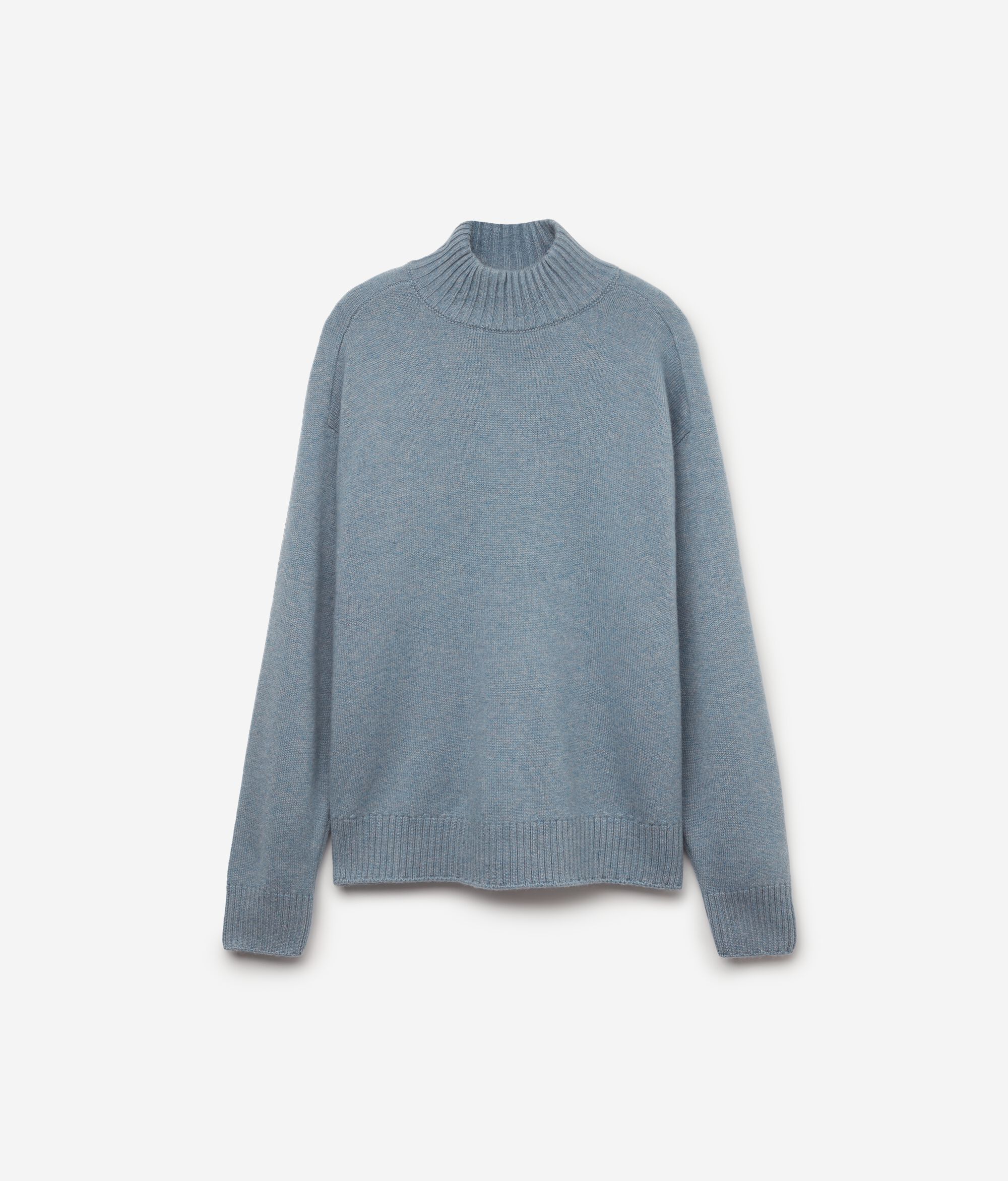 Stehkragenpullover aus Kaschmir Ultrasoft mit Sattelschulter