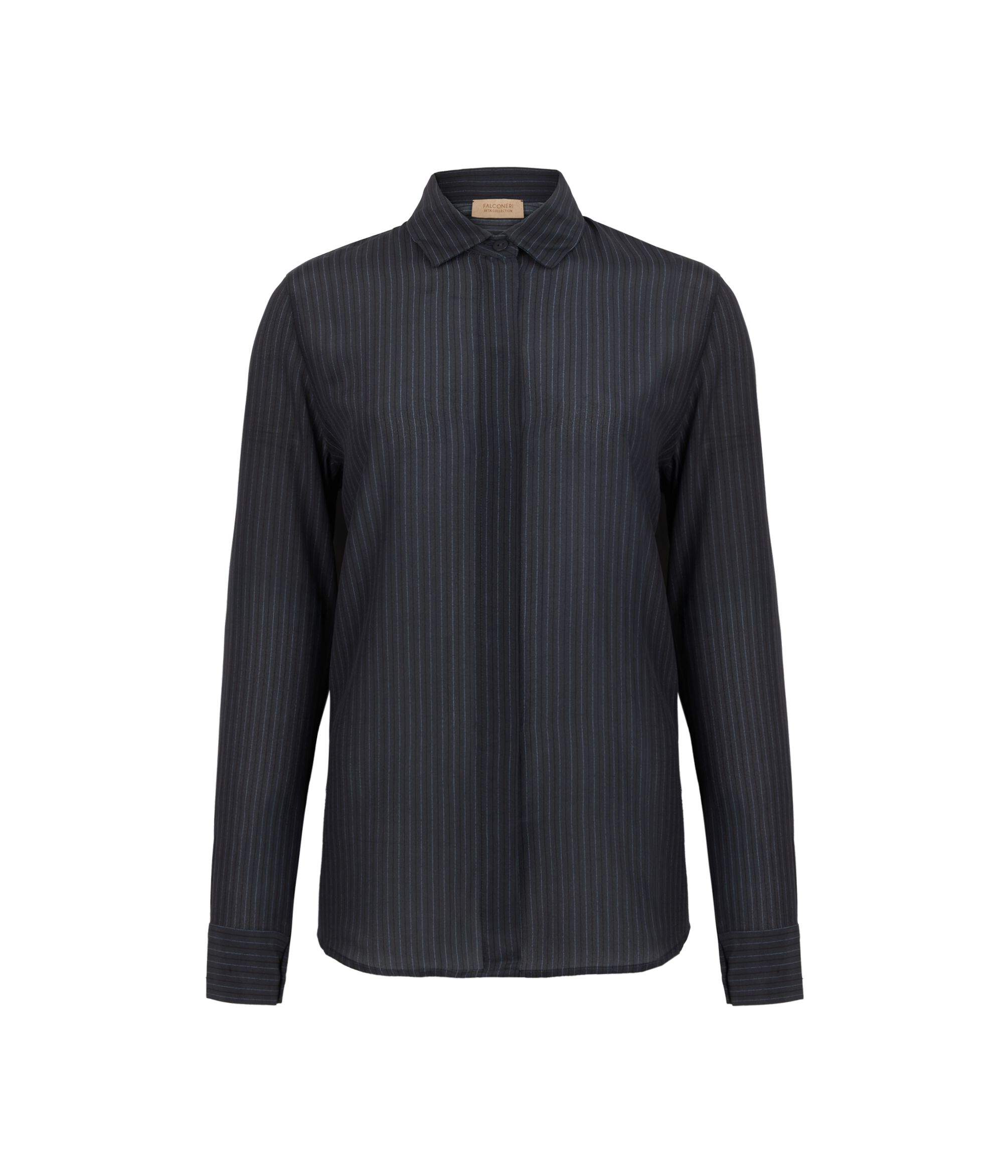Printed Silk Shirt with Collar