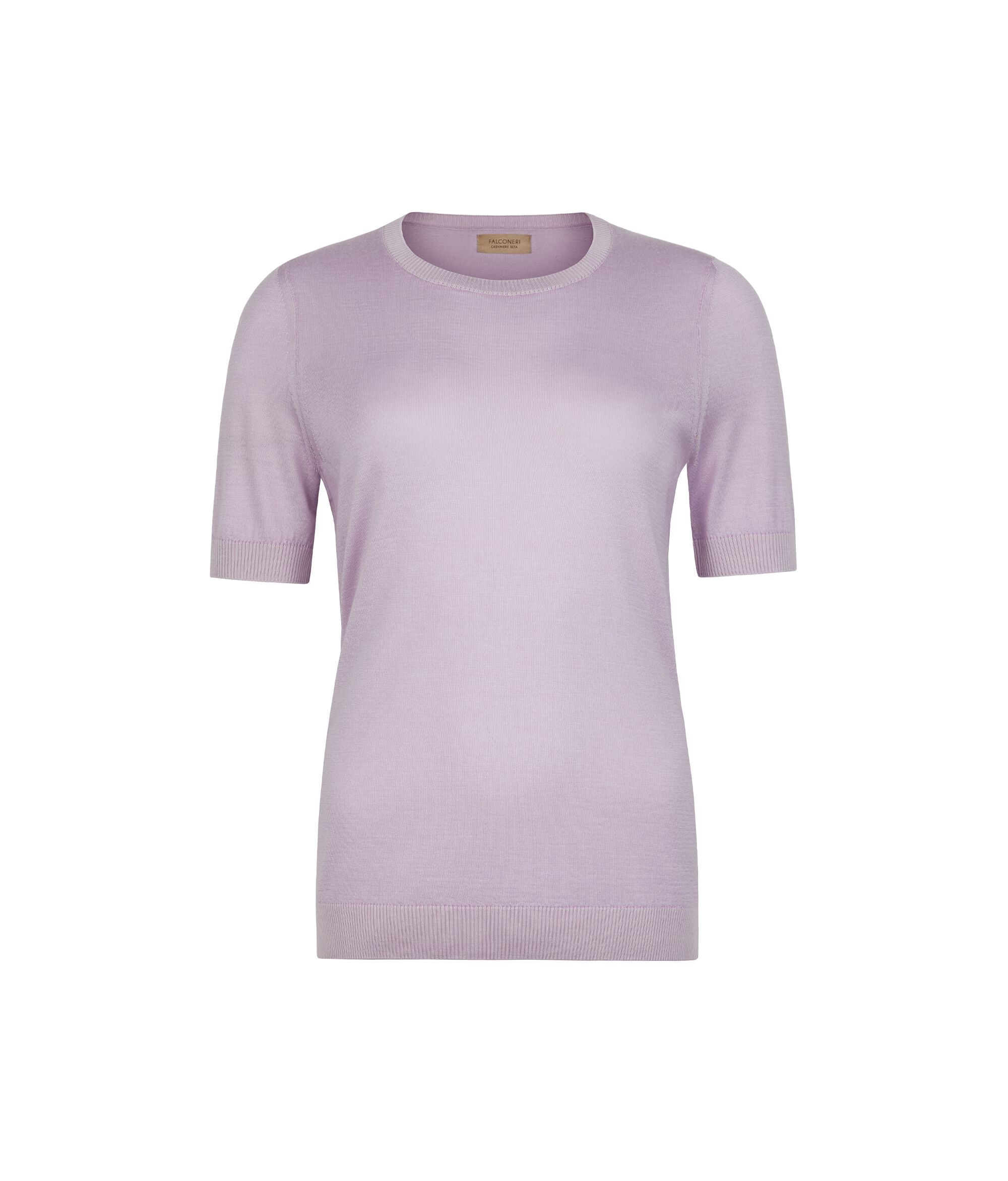 Short-Sleeved Silkfine Cashmere crew neck