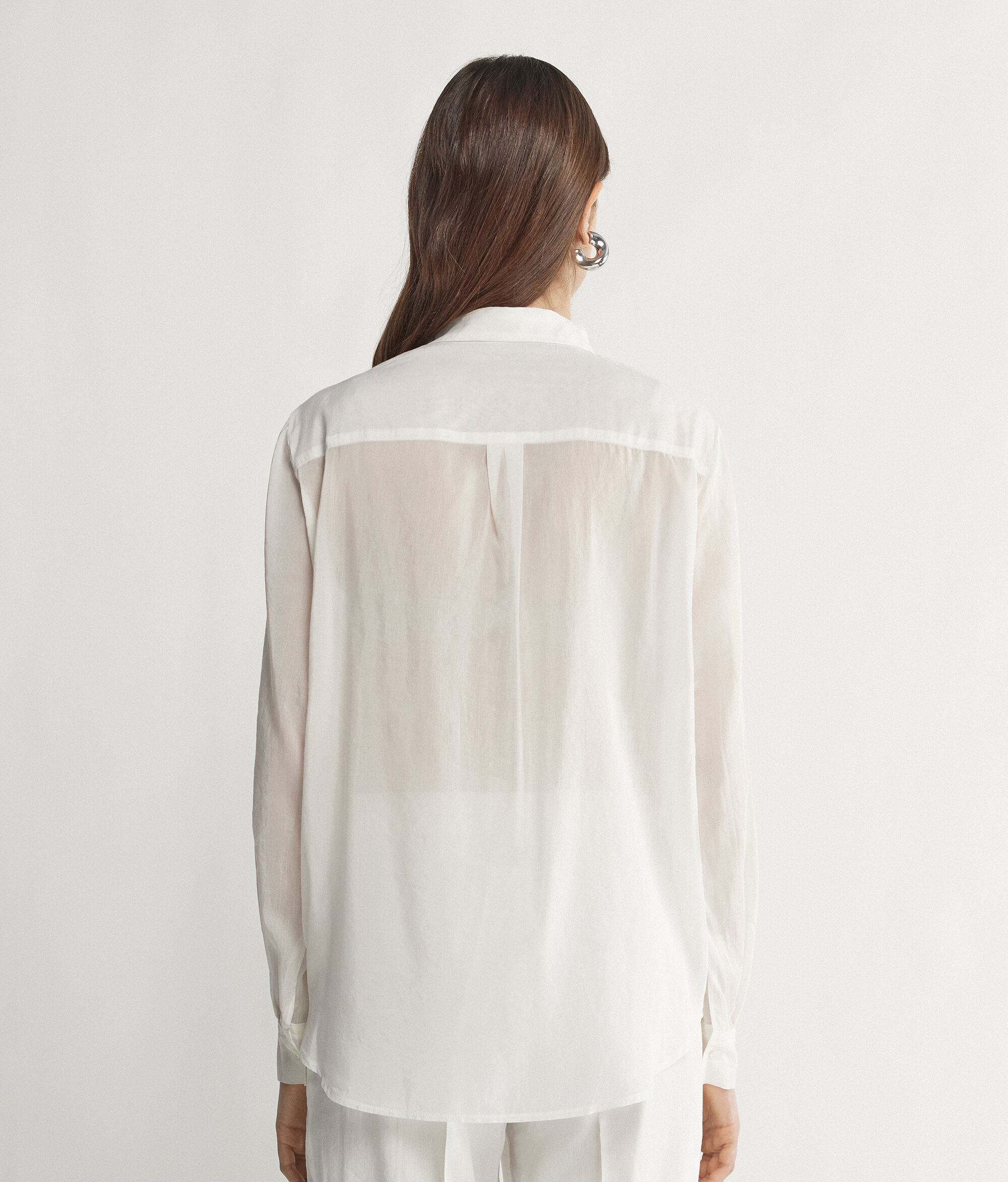 Camicia Colletto Mussola in Cotone e Seta