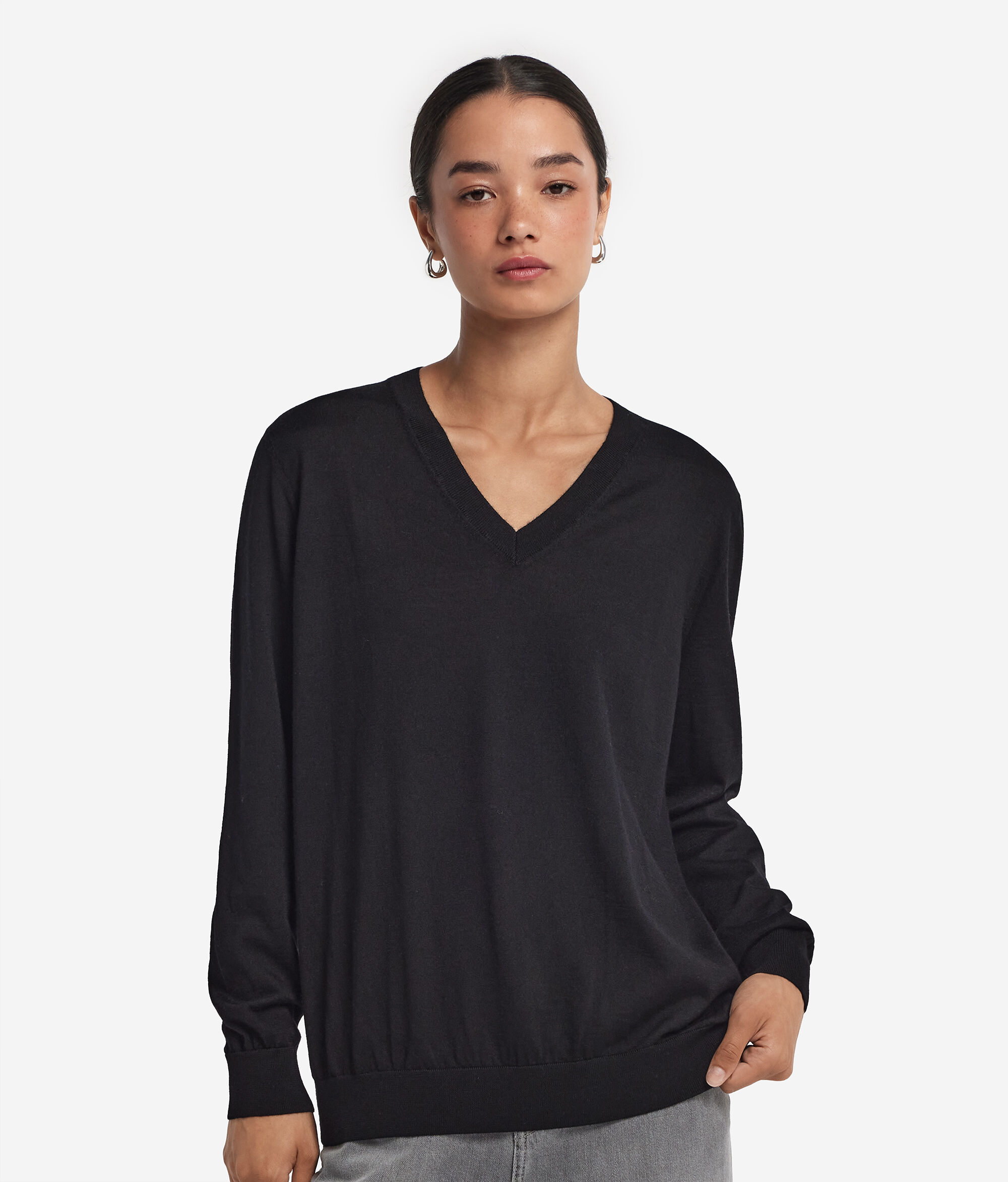 Pullover mit V-Ausschnitt aus Kaschmir Ultrafine