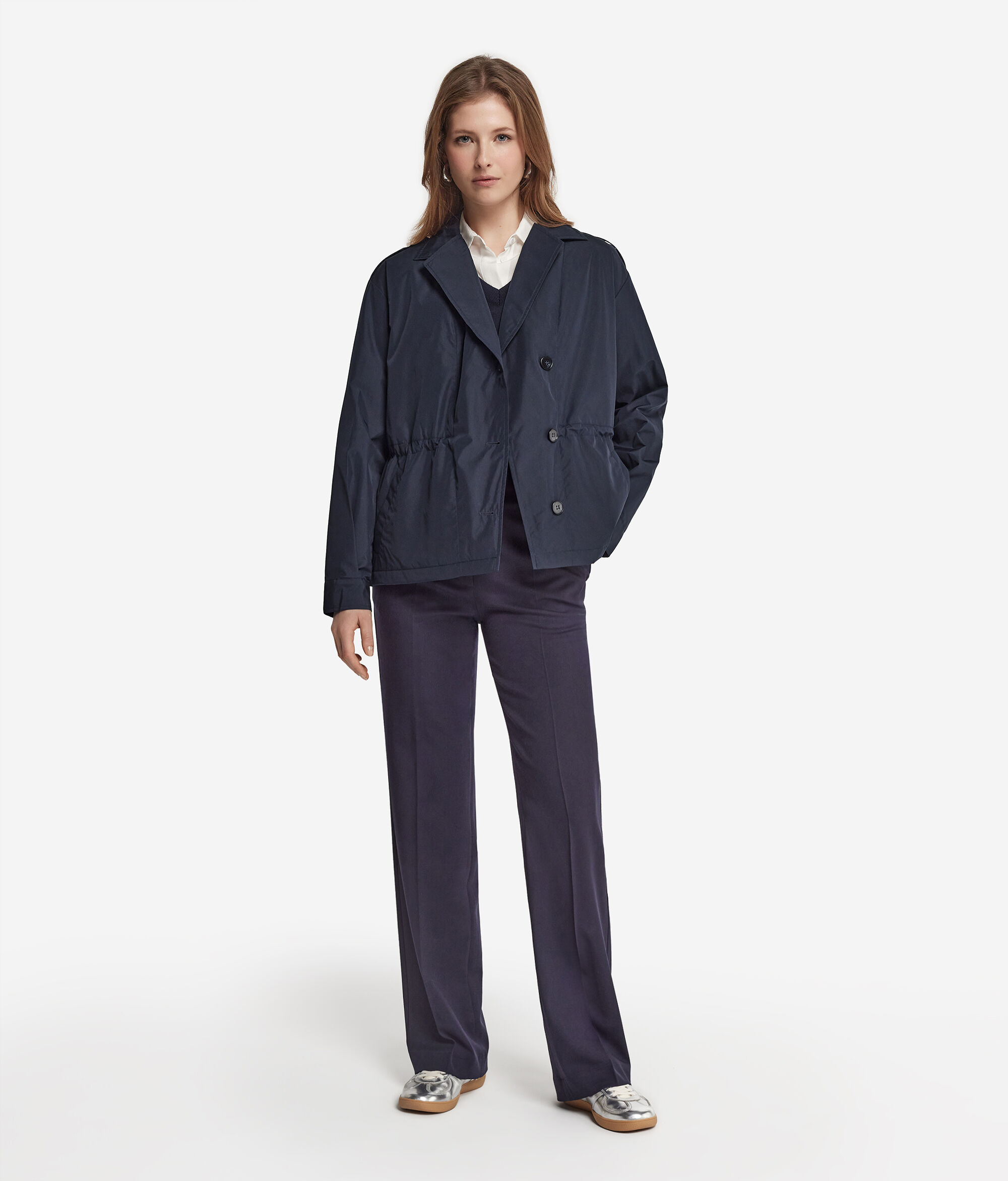 Gavardina curta amb interior de Cashmere