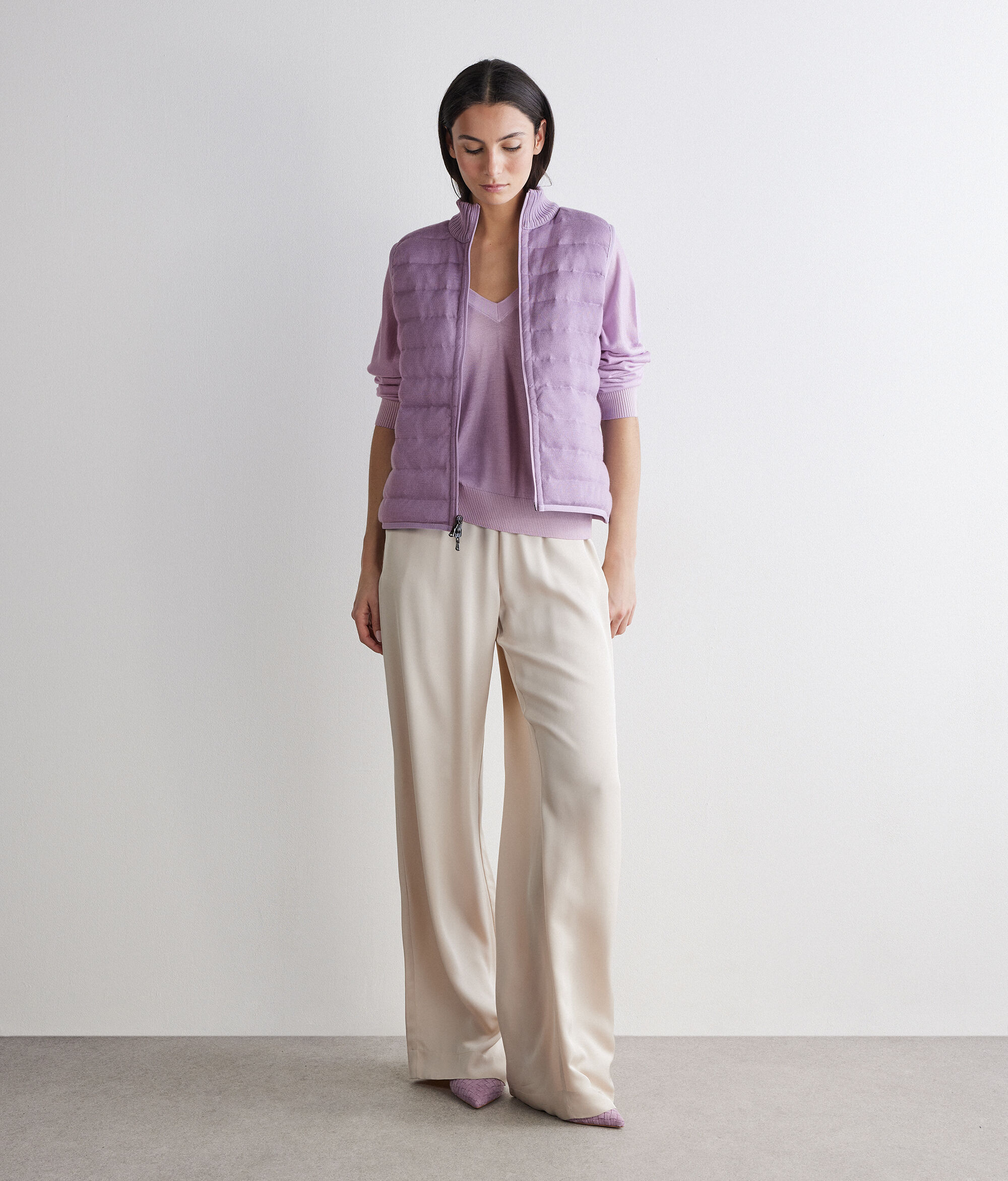 Plumífero sin mangas reversible mate