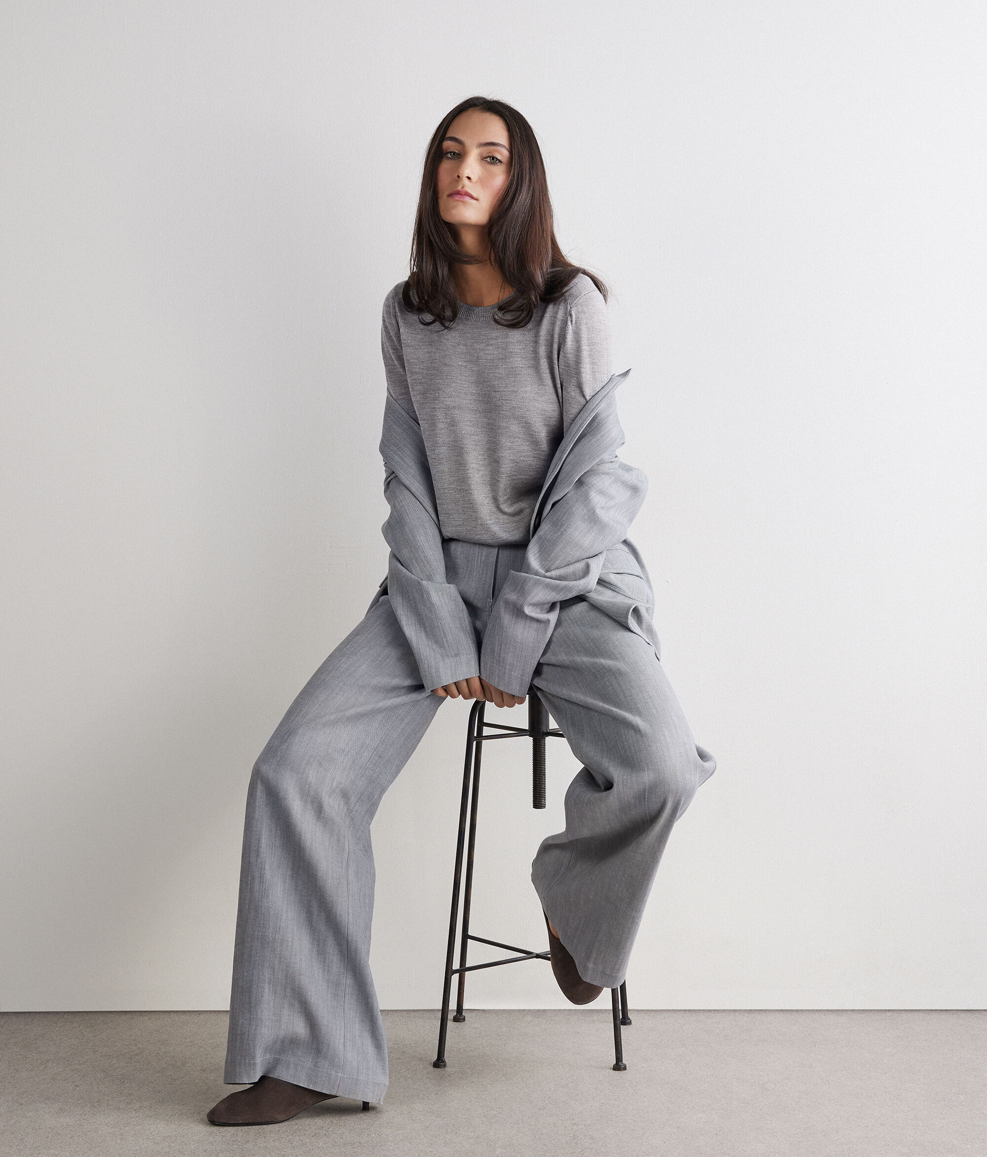 Cashmere and Silk Crewneck Sweater