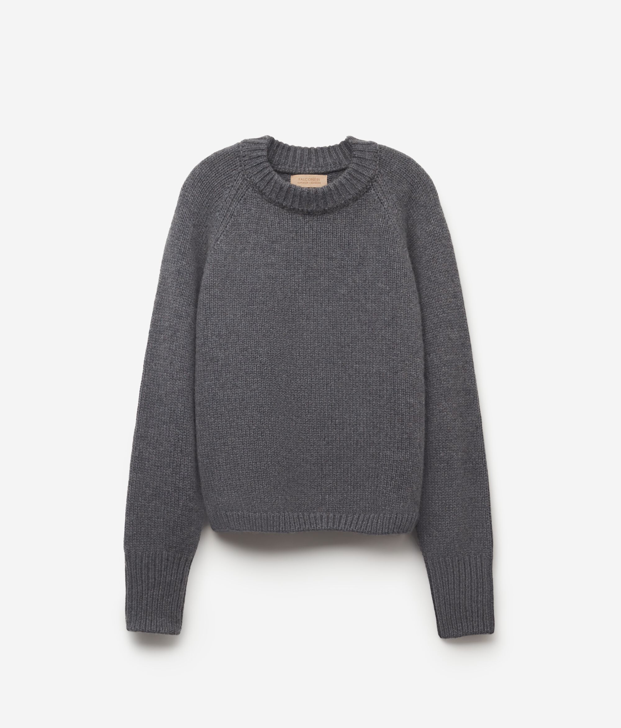 Round-Neck Cashmere Tricot Jumper
