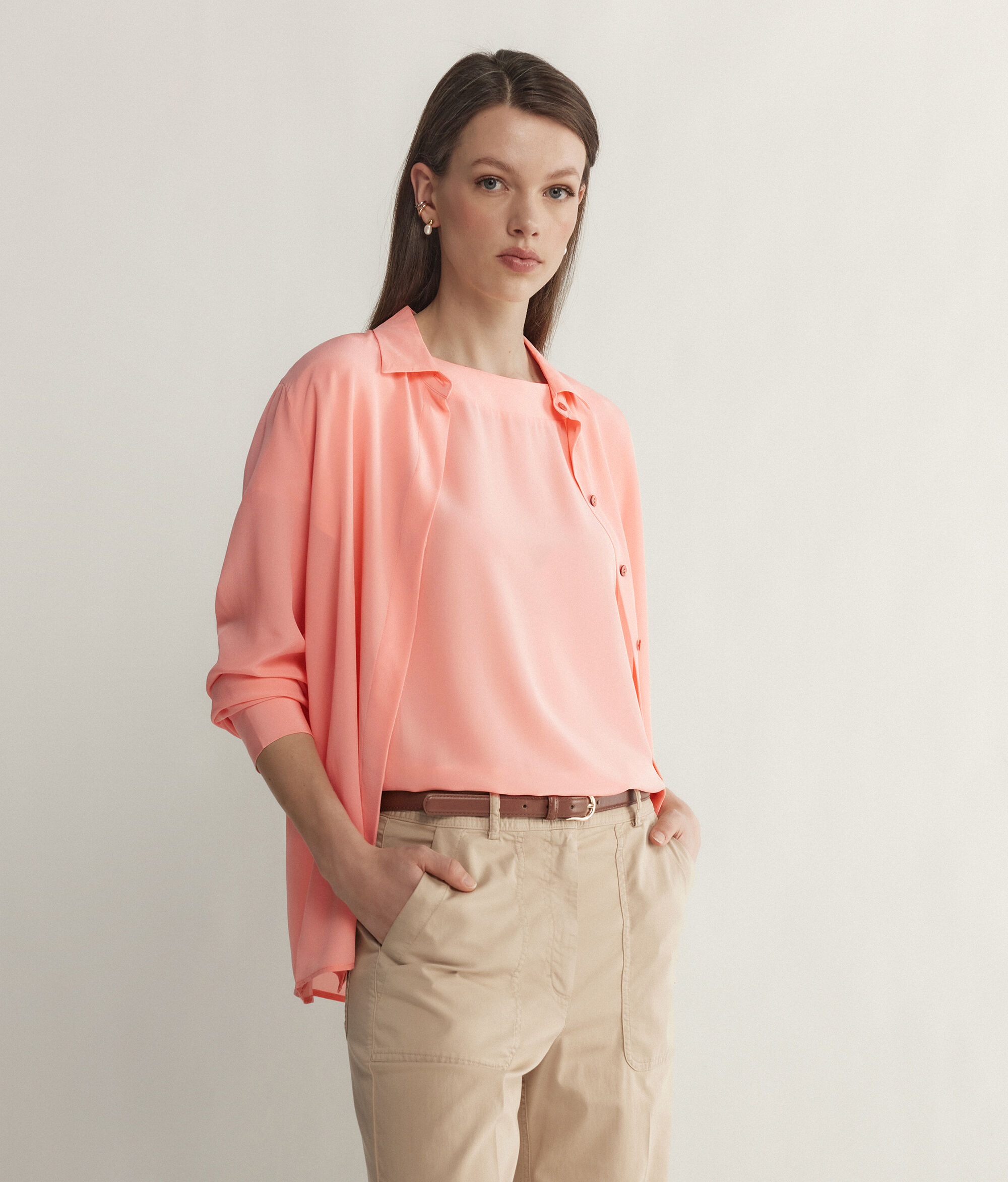 Silk and Modal Boat-Neck T-Shirt
