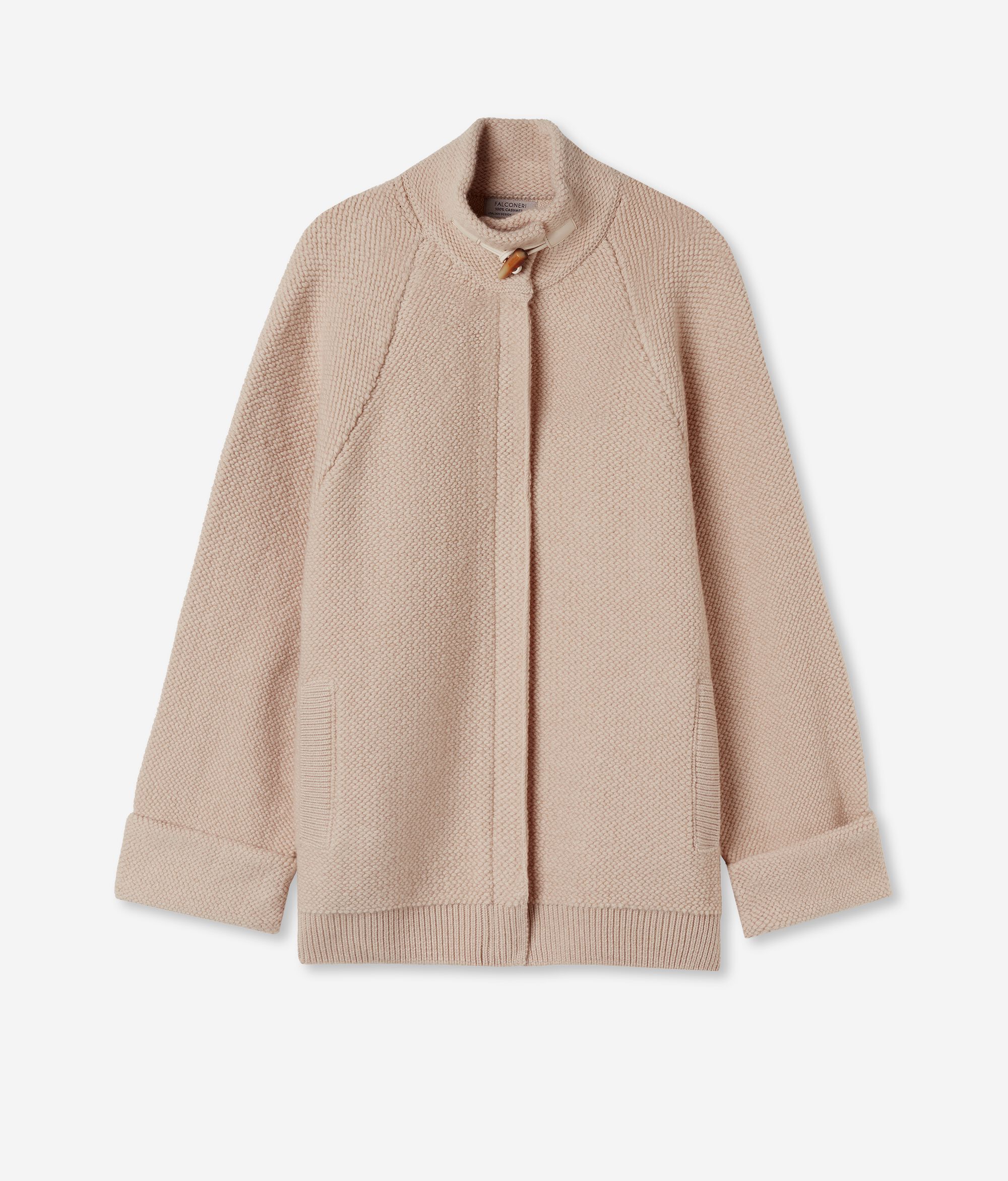 Manteau effet mouton en cachemire ultra-doux