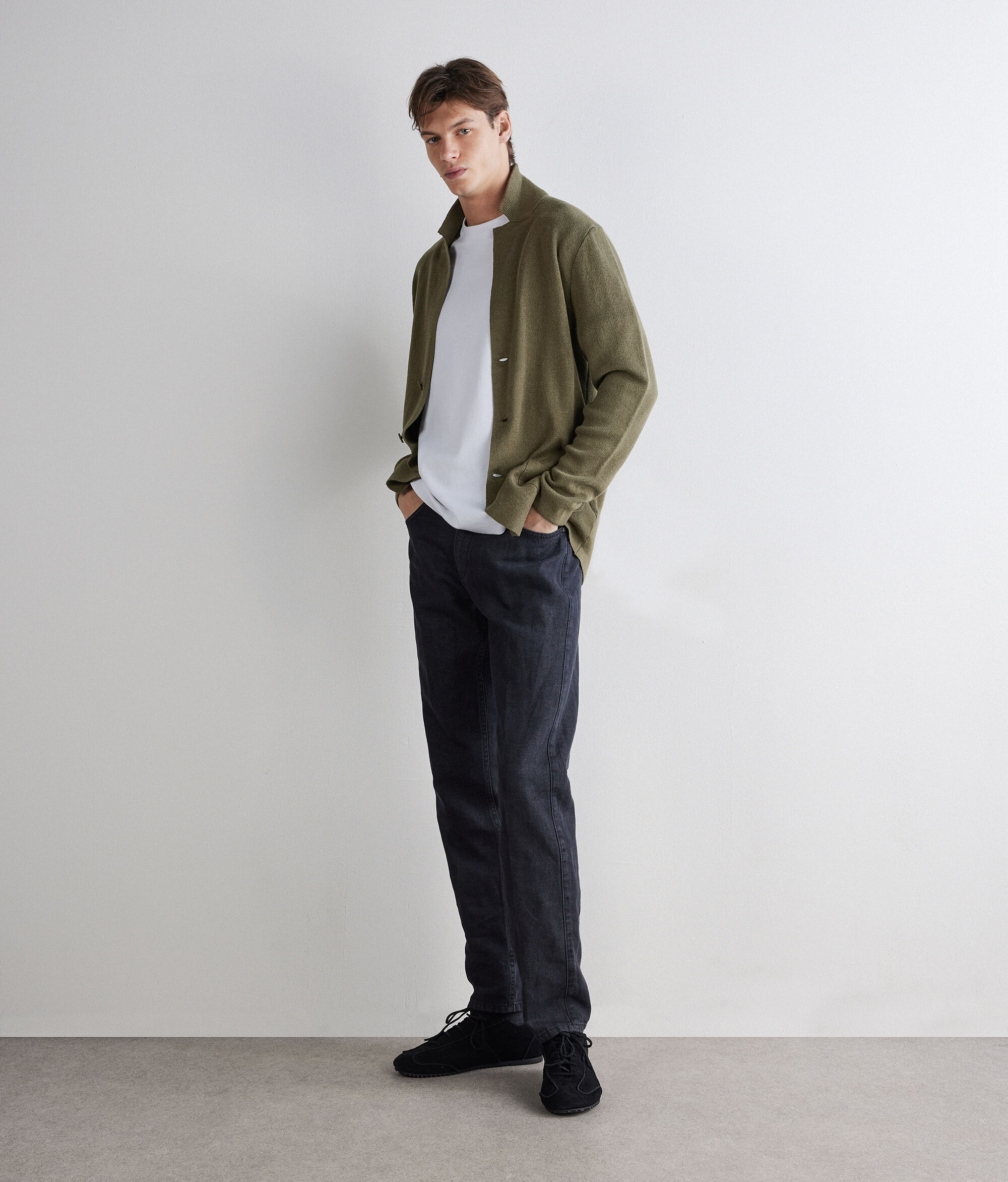 Cotton Linen Milano Rib Stitch Jacket