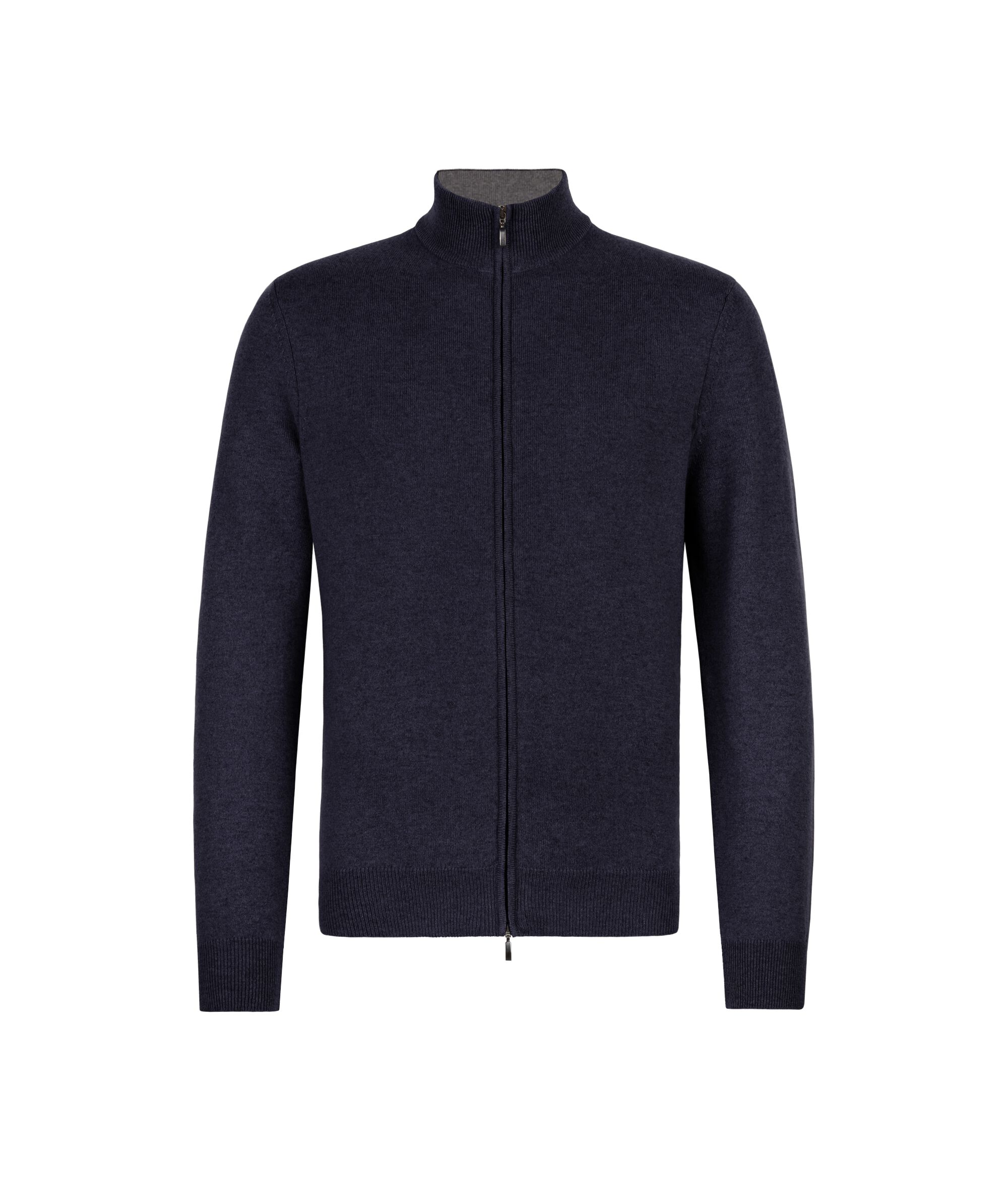 Ultrasoft Cashmere Full-Zip Cardigan Colore Navy Blue