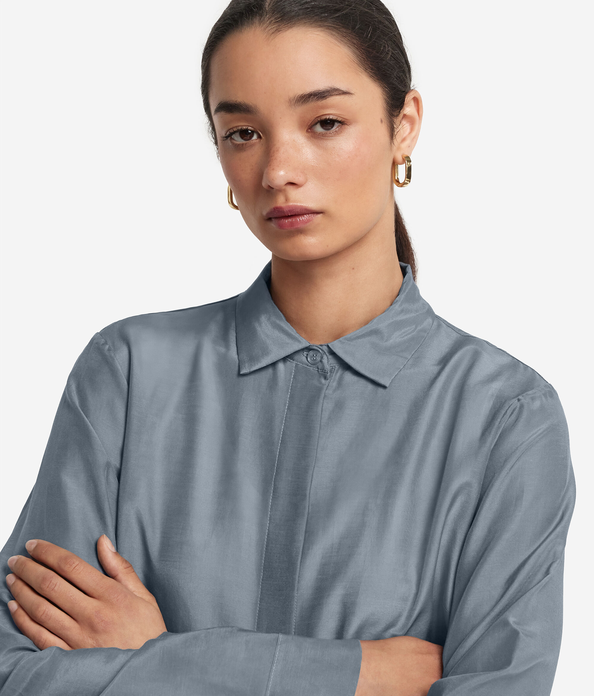 Camicia Colletto Mussola in Cotone e Seta