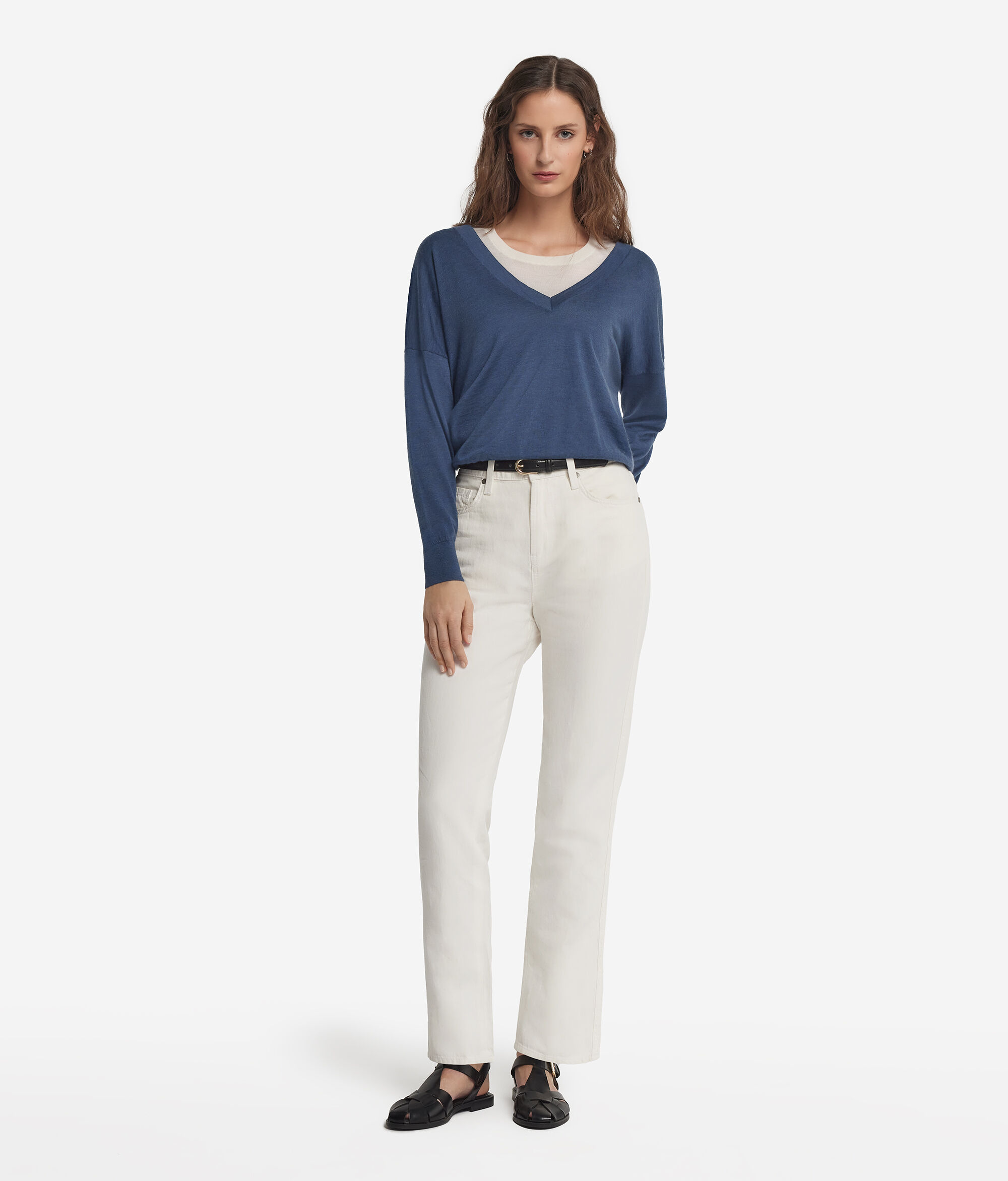 Ultrafine Cashmere Double V-Neck Jumper