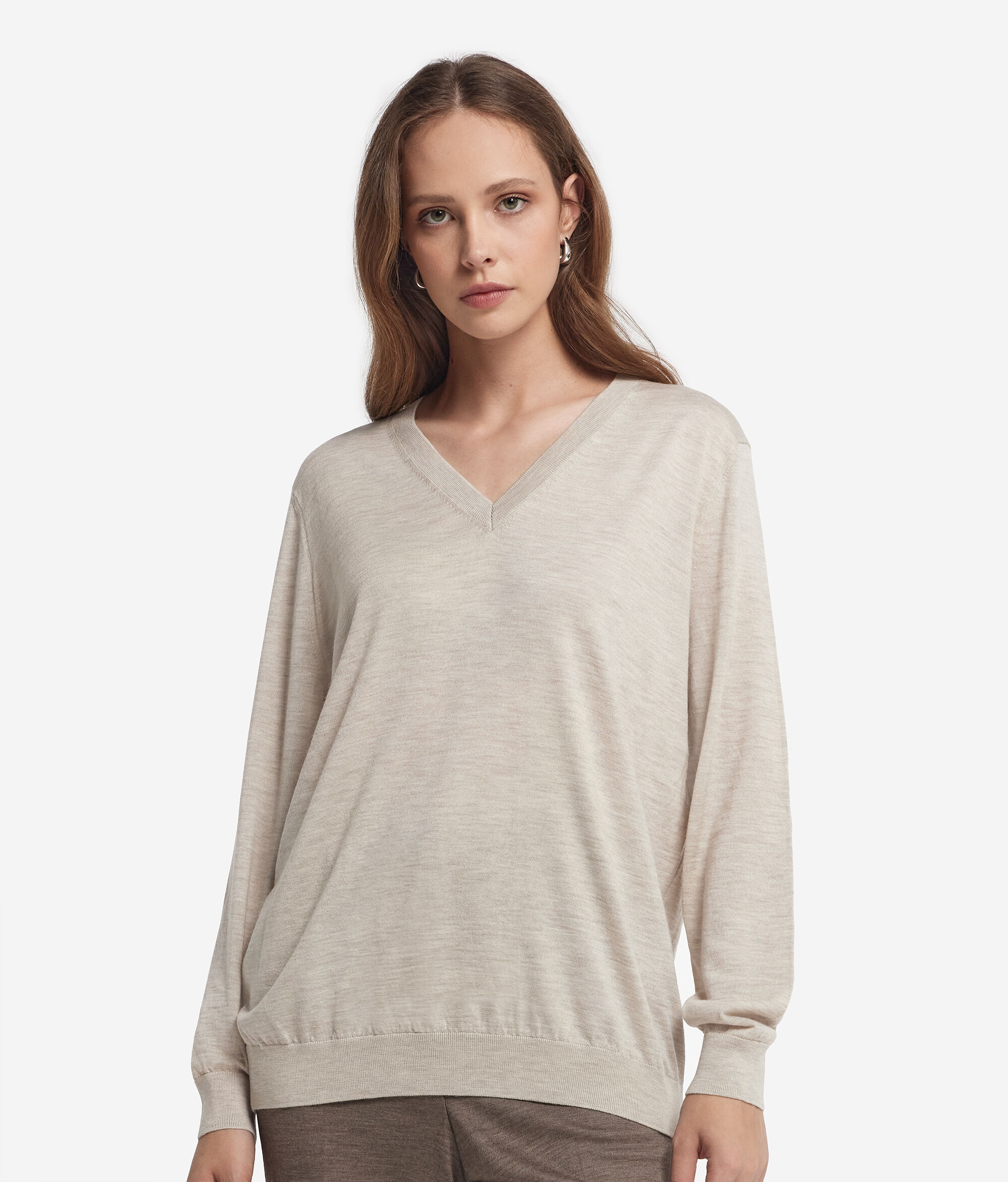 Pullover mit V-Ausschnitt aus Kaschmir Ultrafine