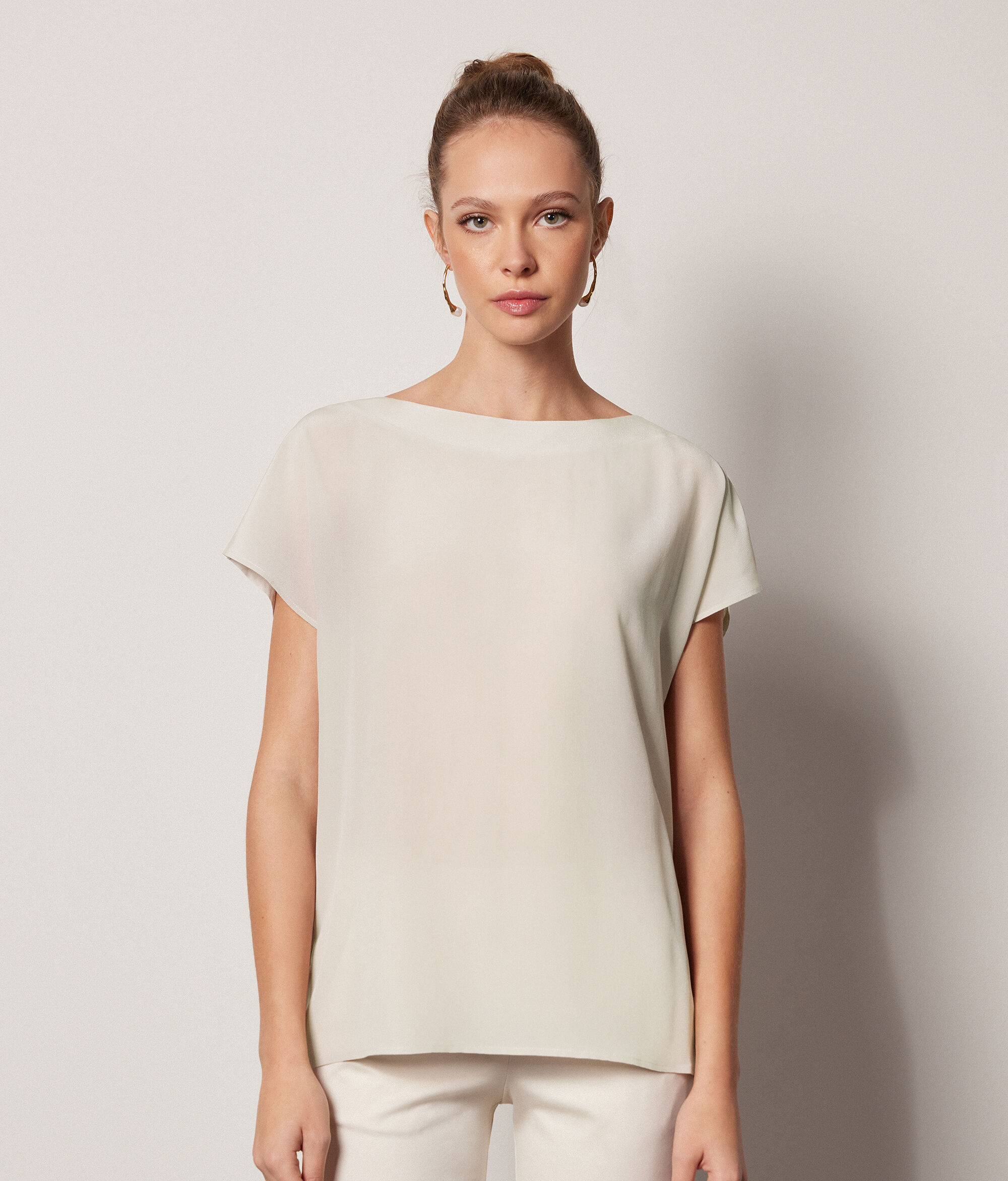 U-Boot-T-Shirt aus Seide und Modal