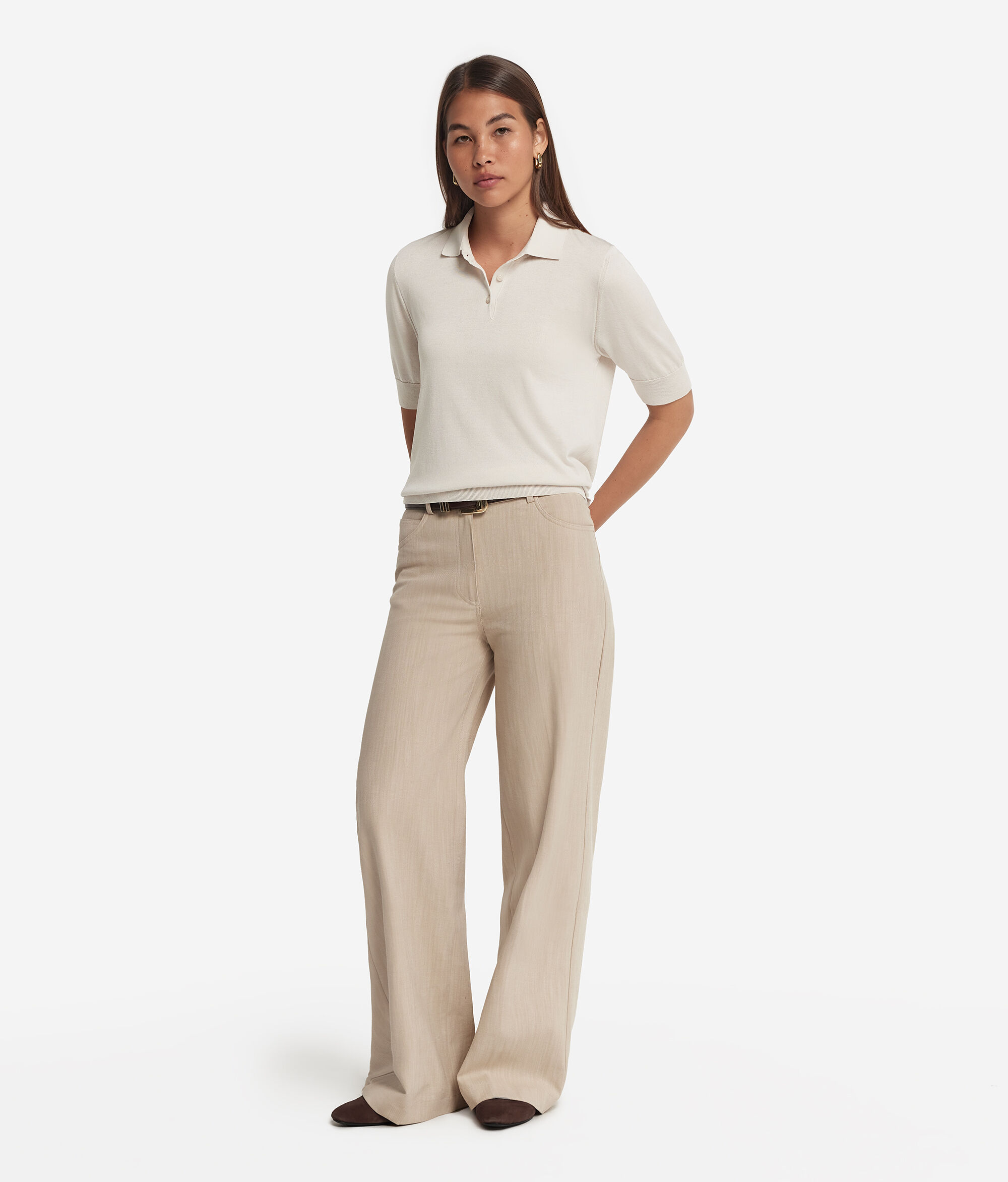 Silk Cotton Blend Polo