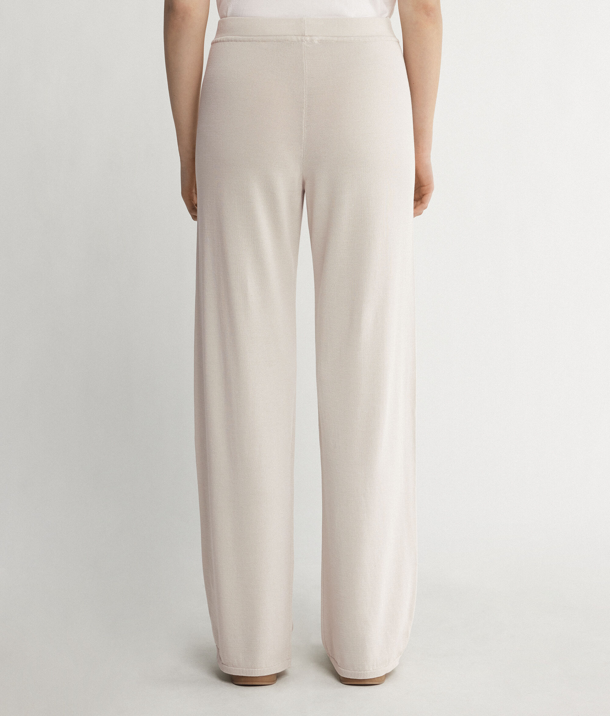 Silk and Cotton Palazzo Trousers