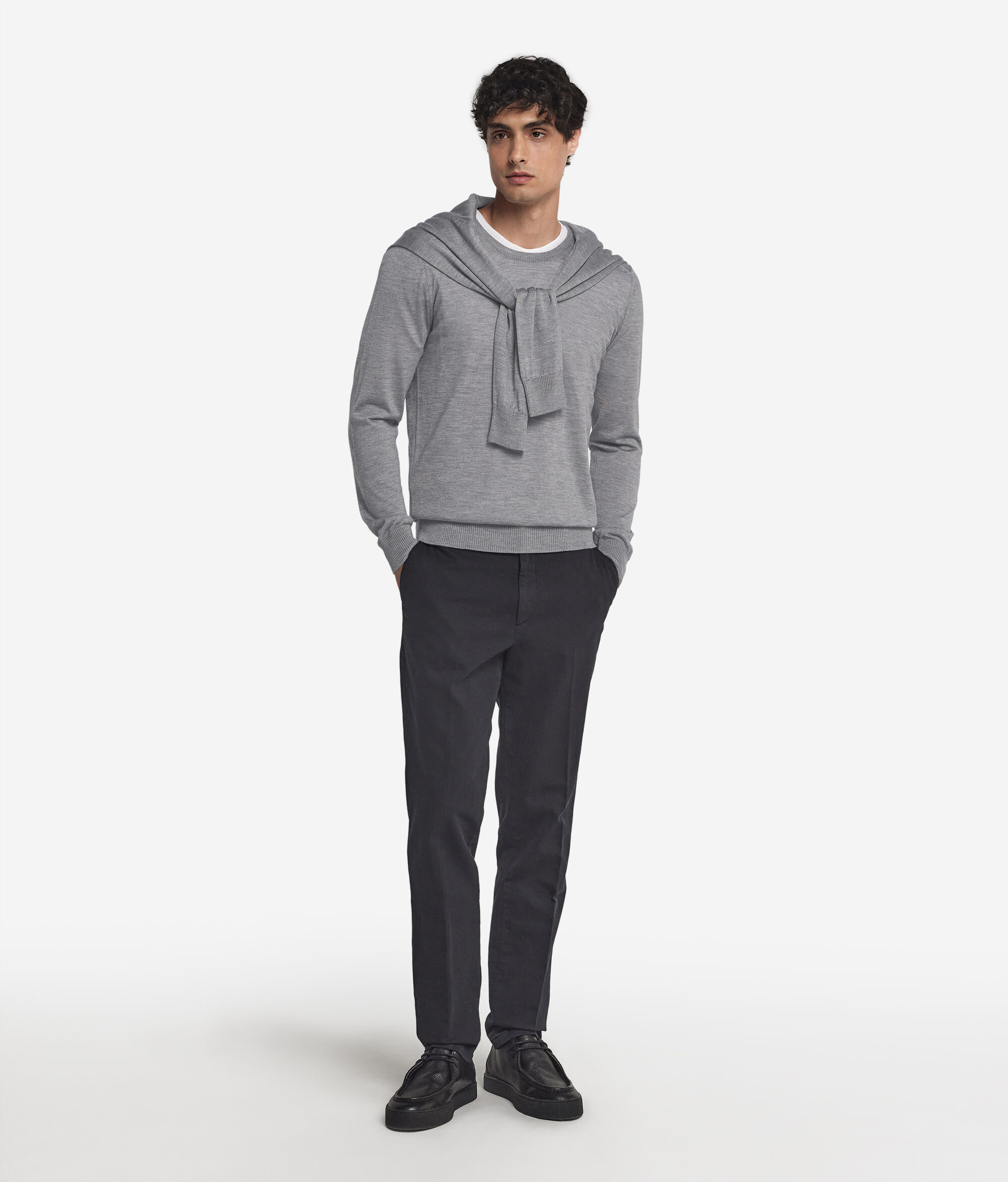 Girocollo in seta cashmere