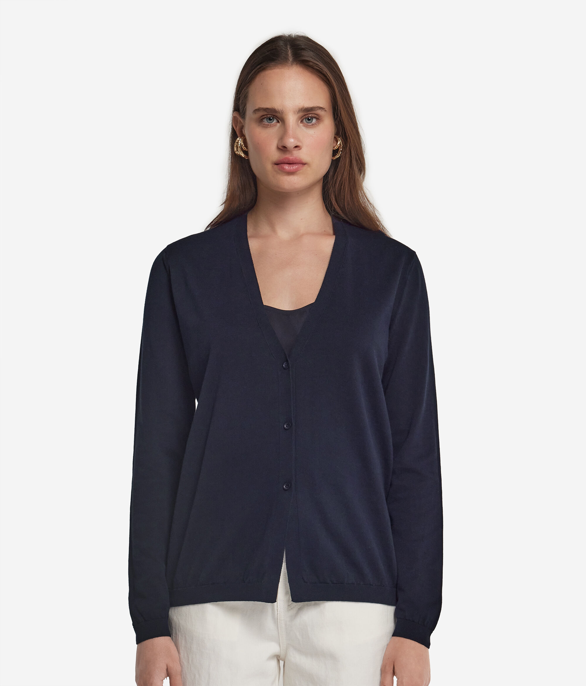 Long-sleeved cotton cardigan Fresh