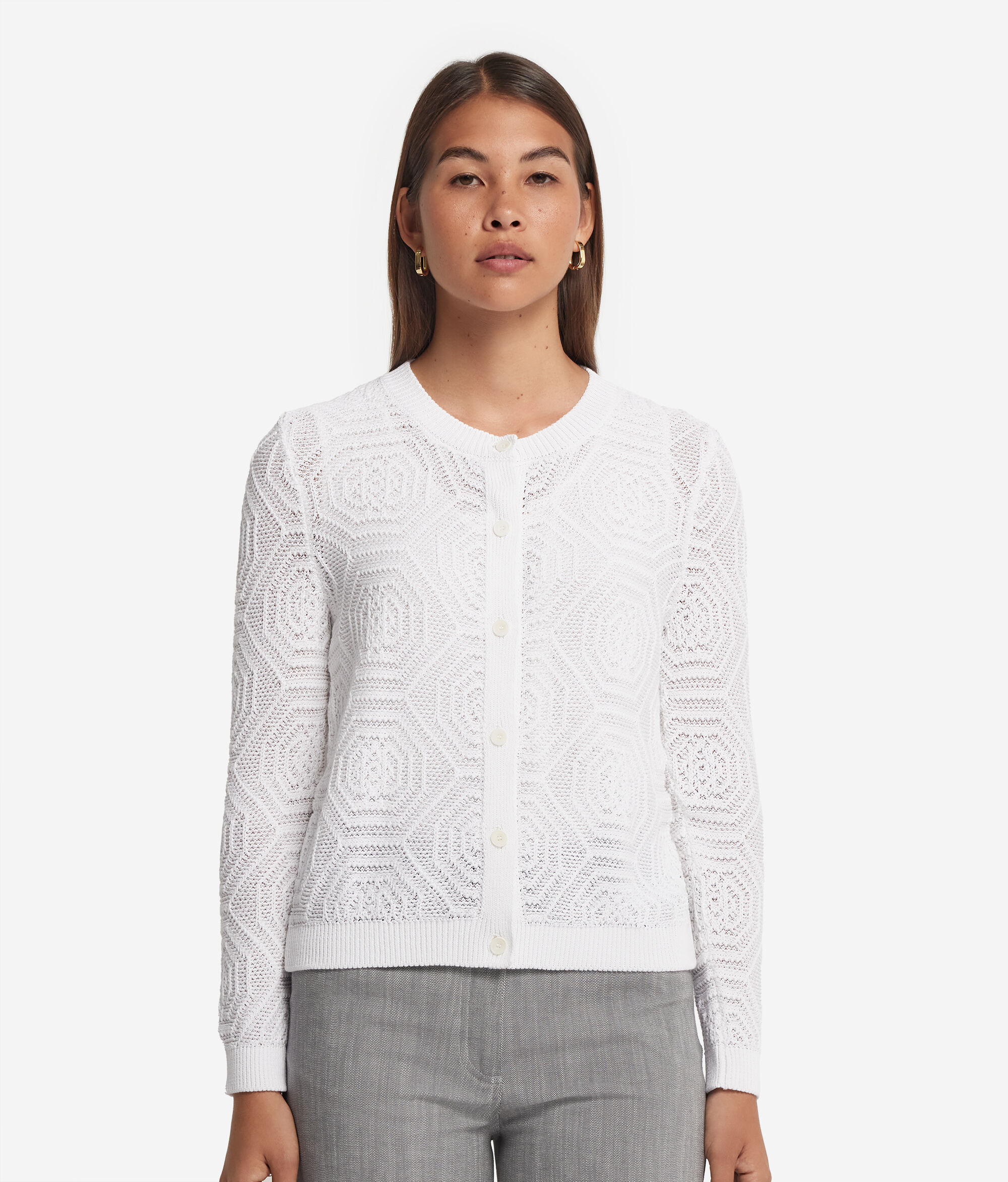Cardigan cu model geometric