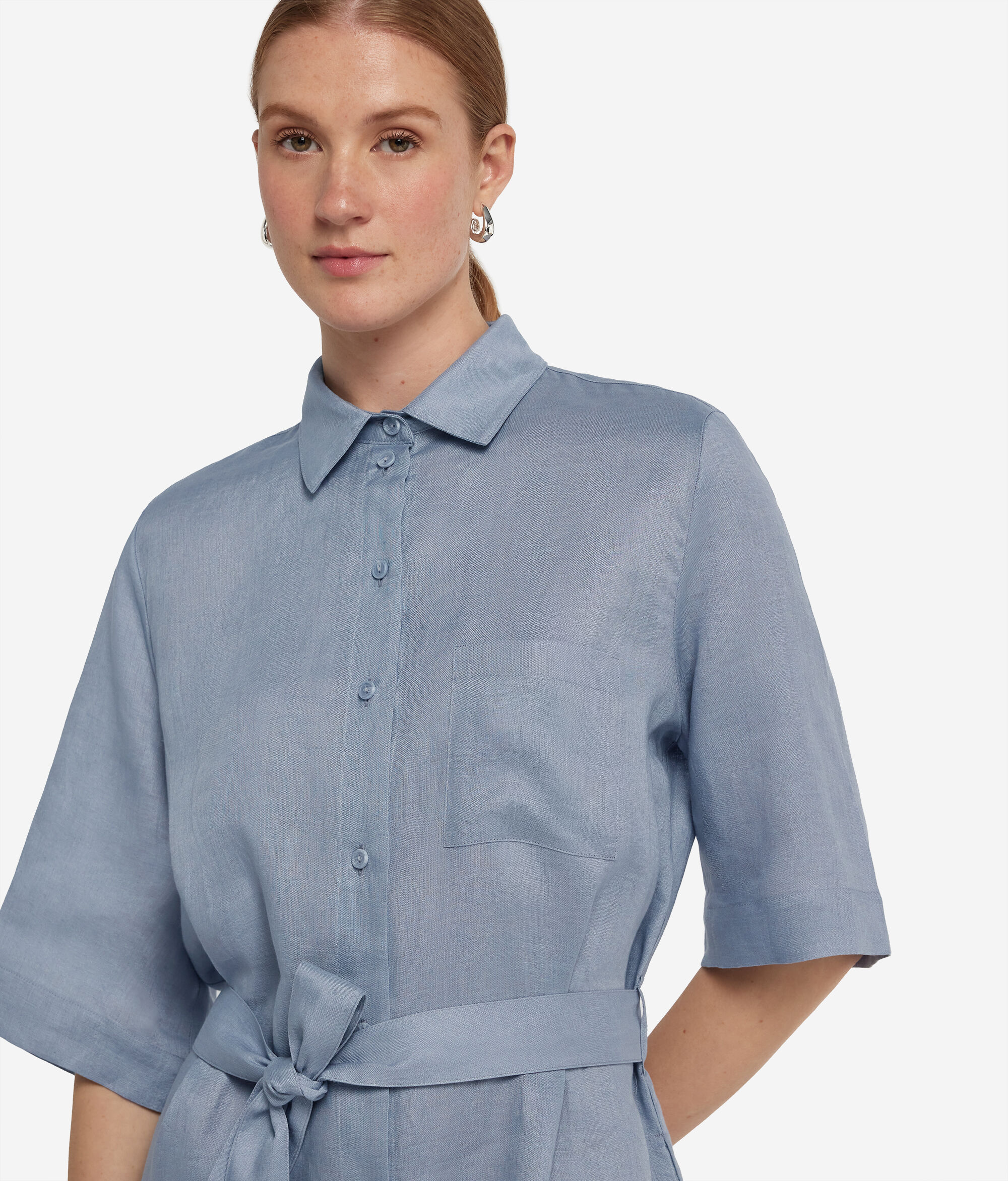 Robe chemisier en lin