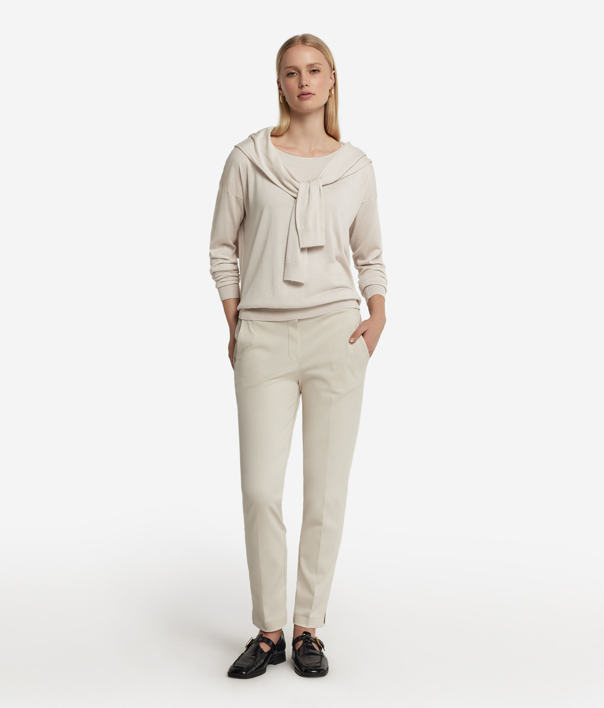 Silk and Cotton Round-Neck Jumper