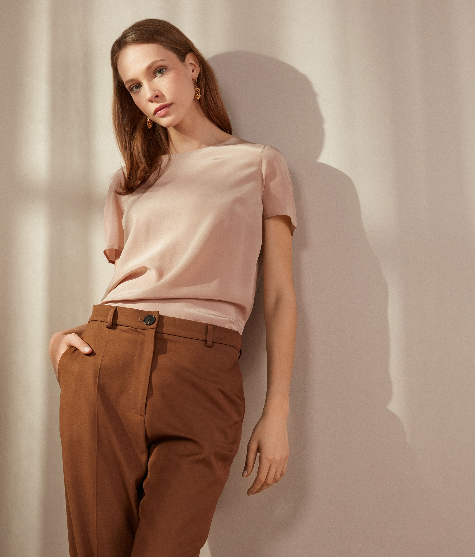 Silk Crewneck T-shirt