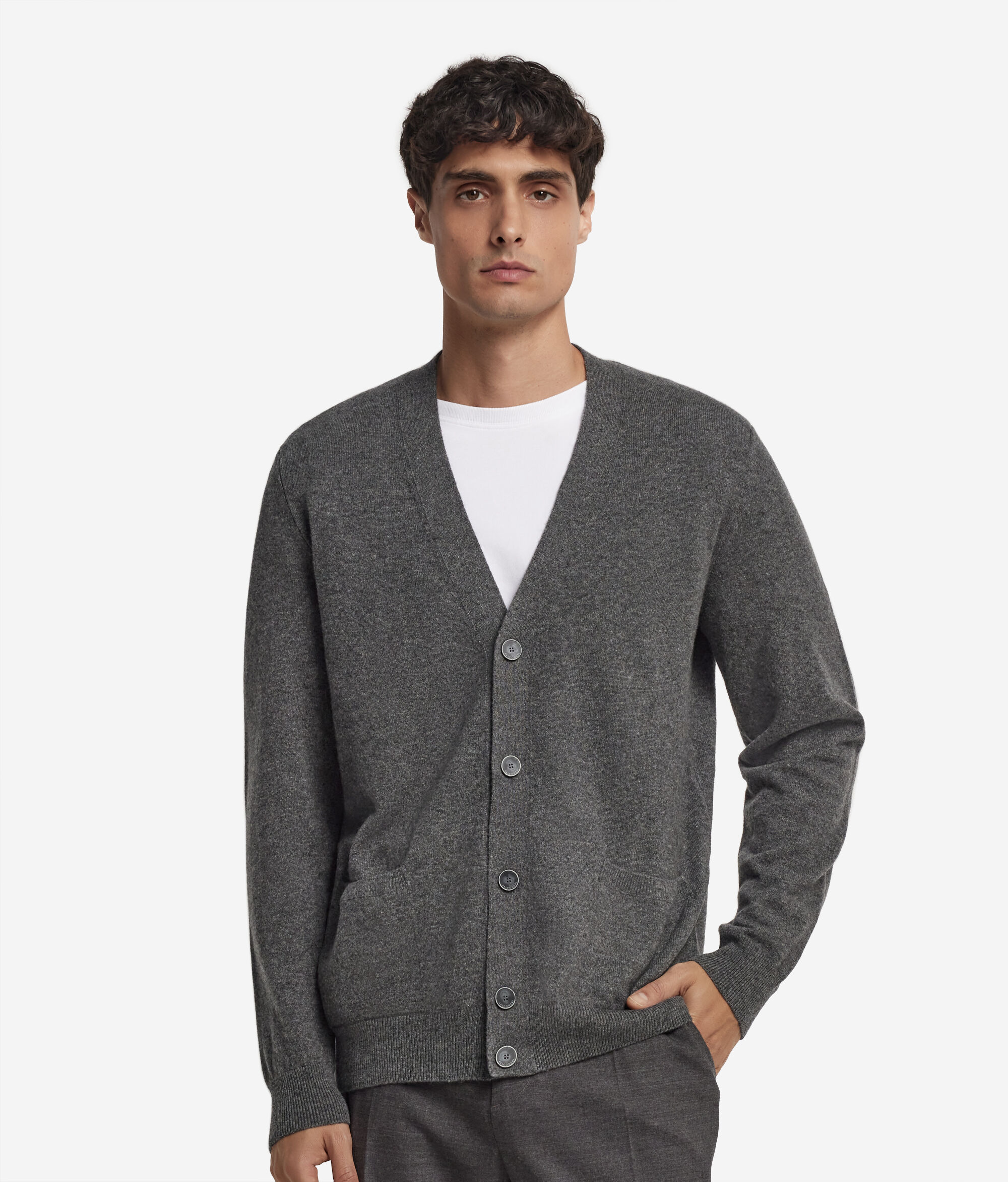 Gilet boutonné en cachemire ultra-doux